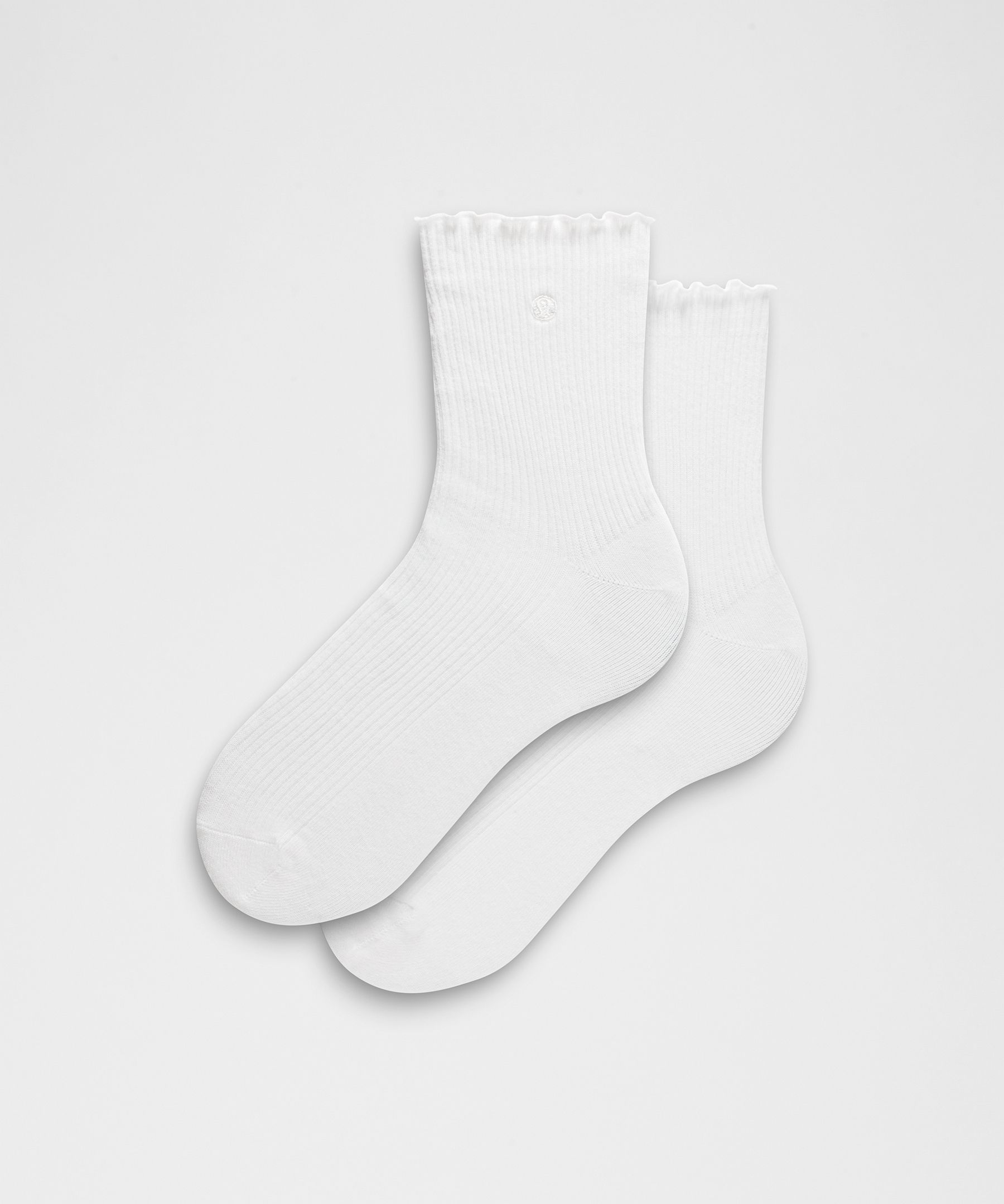 Unisex Lettuce Edge Quarter Socks