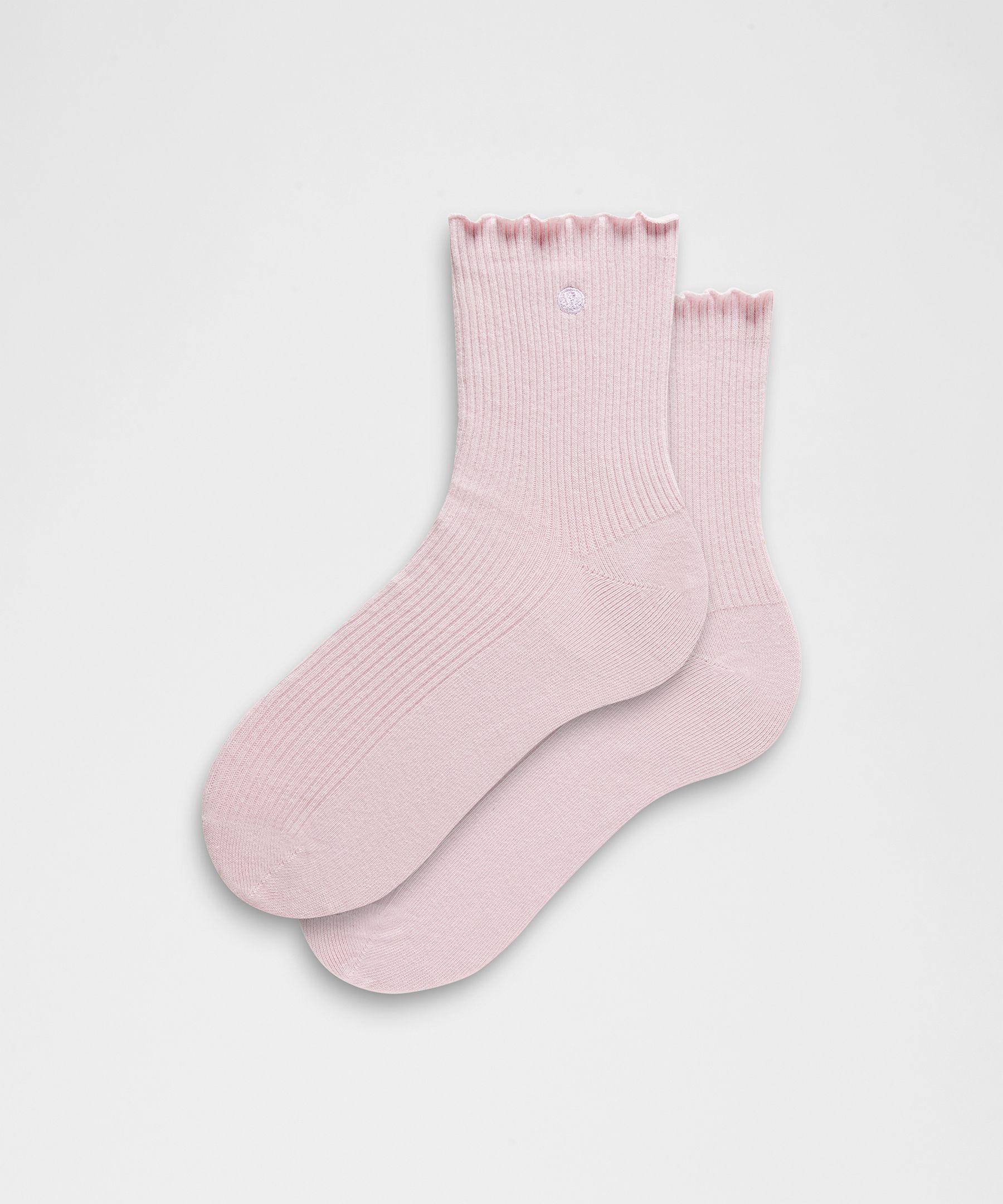 Unisex Lettuce Edge Quarter Socks