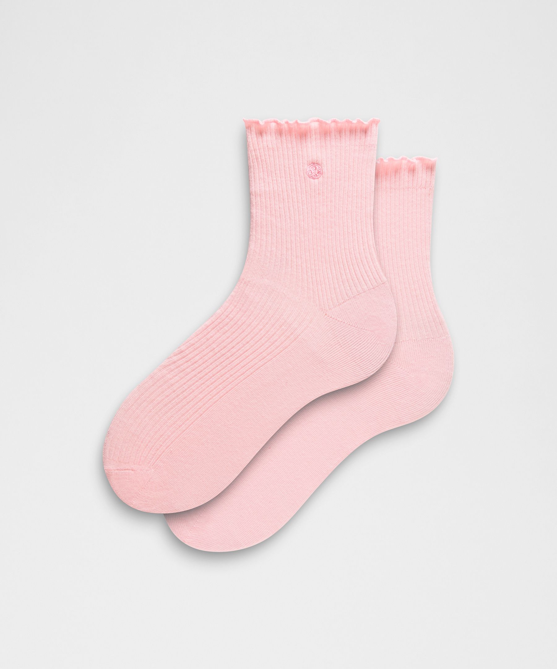 Unisex Lettuce Edge Quarter Socks