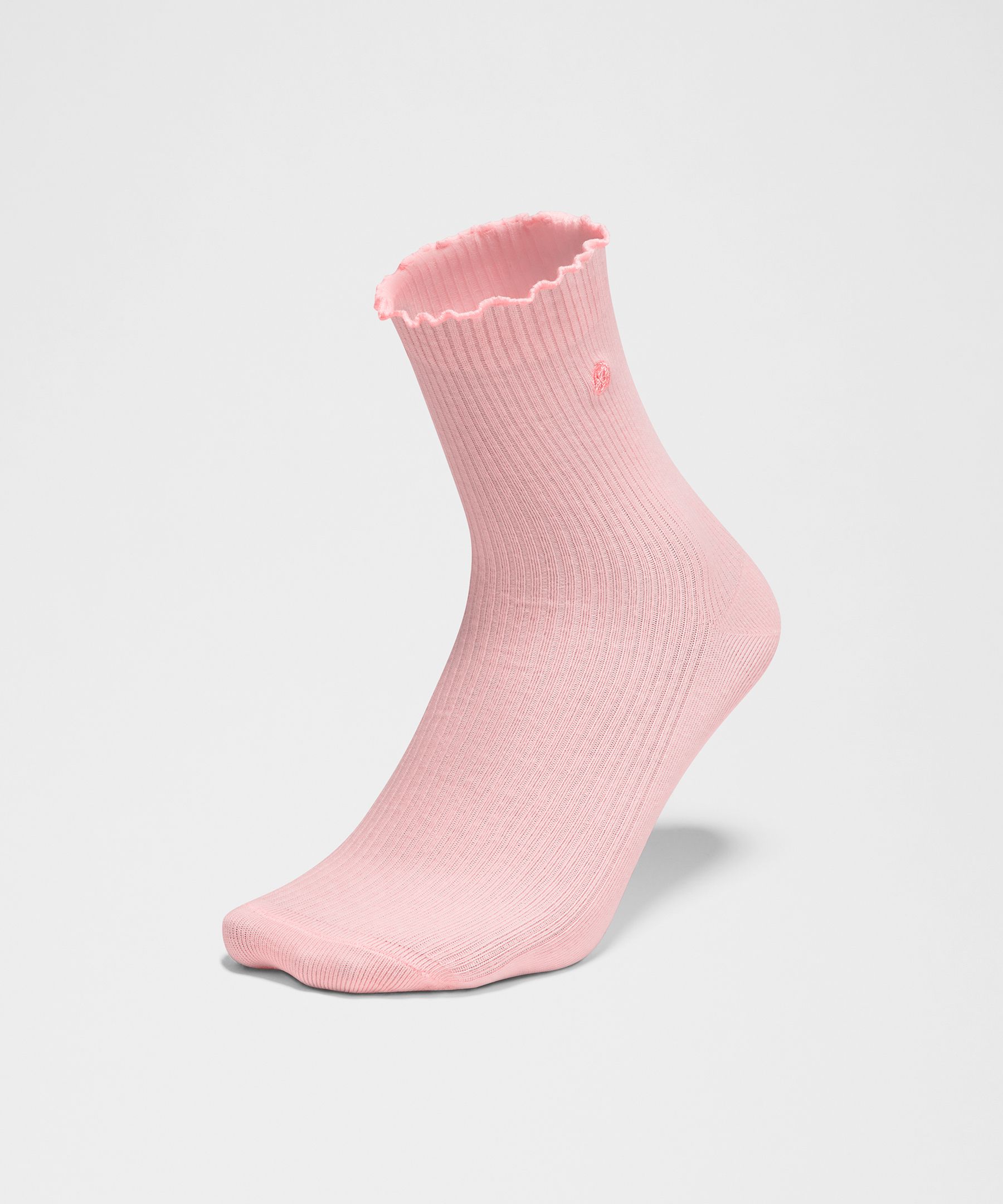 Quarter-Socken mit gewelltem Rand