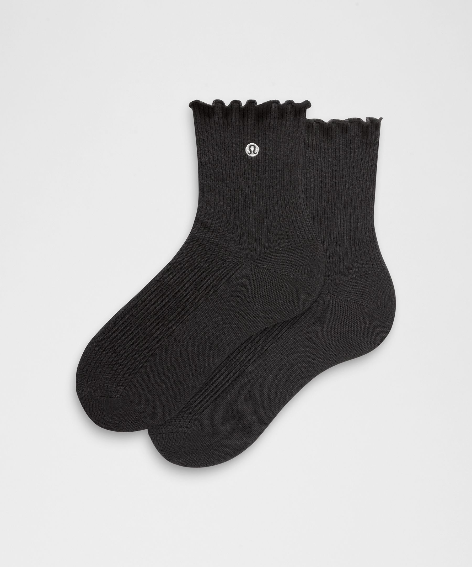 Unisex Lettuce Edge Quarter Socks