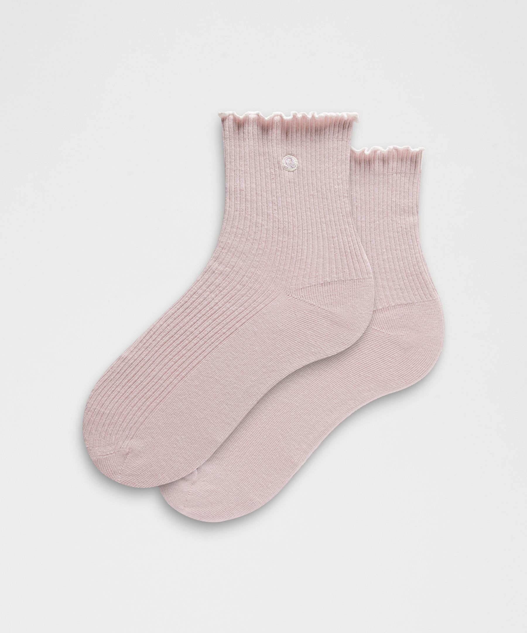 Unisex Lettuce Edge Quarter Socks