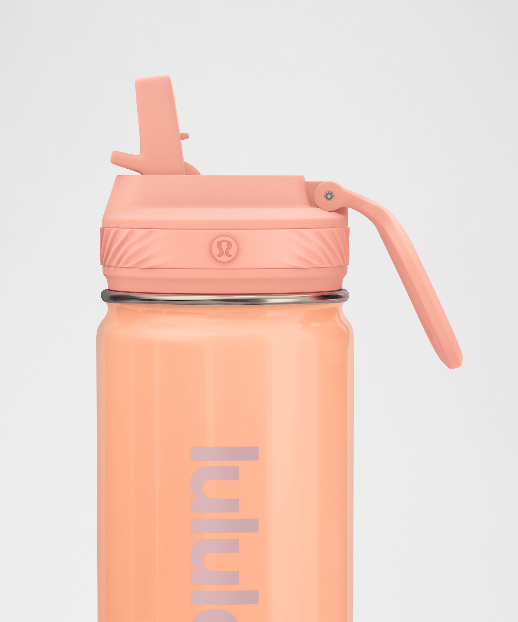 Botella deportiva Back to Life con tapa y pajita, 530&nbsp;ml *Brillante