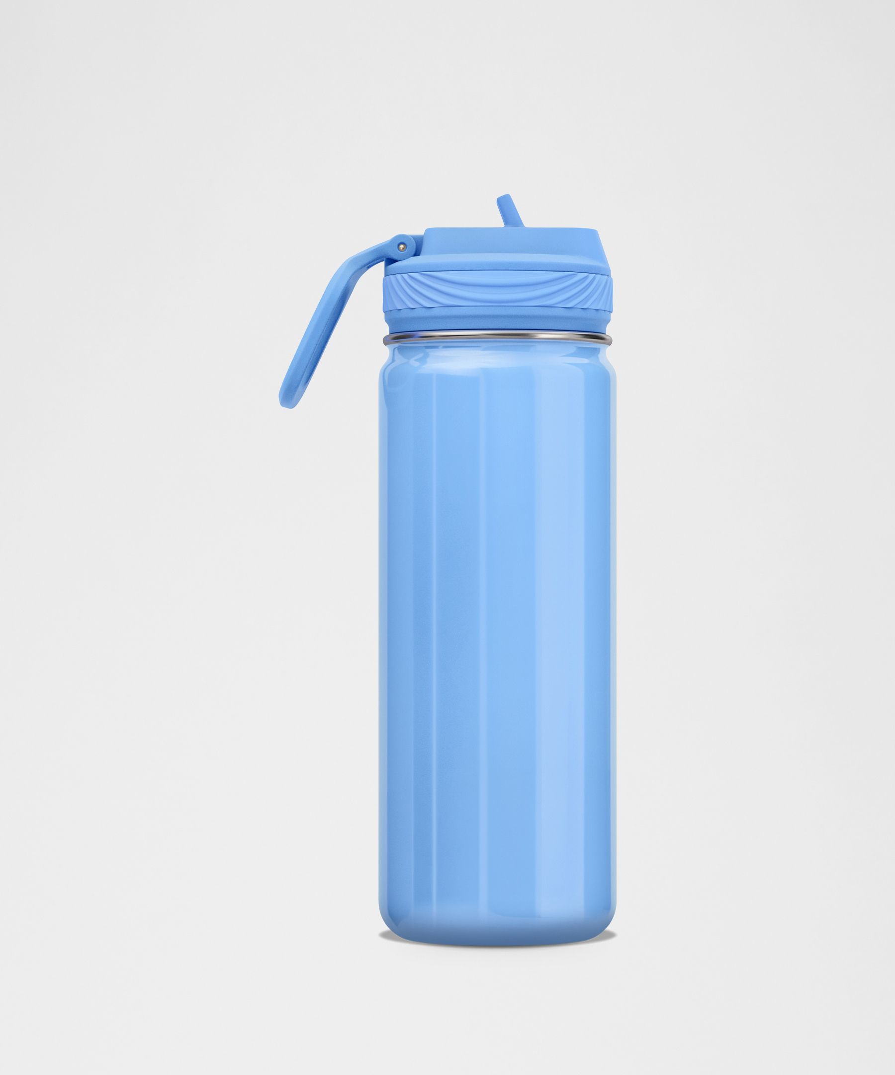 Back to Life 瓶蓋附吸管設計運動水瓶 18oz *亮面款式