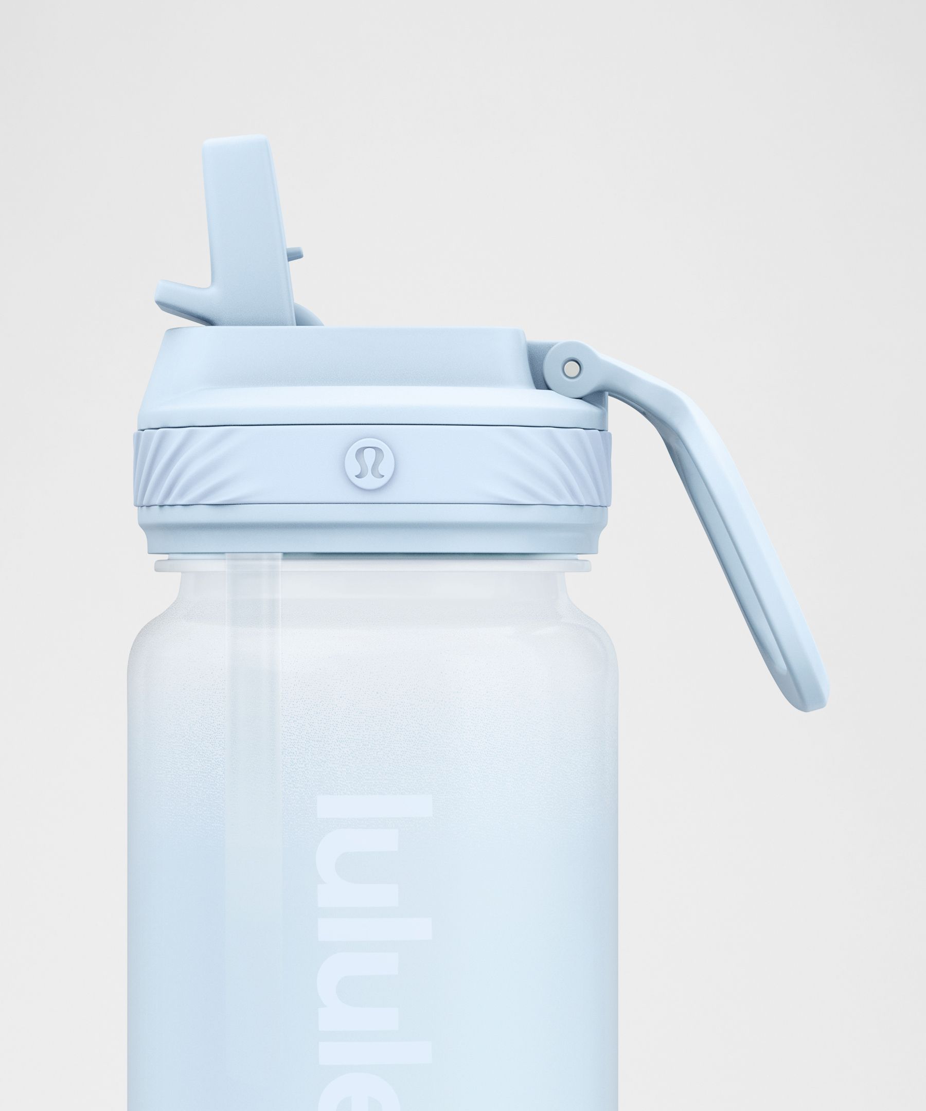 Back to Life 瓶蓋附吸管設計透明水瓶 18oz *Frosted