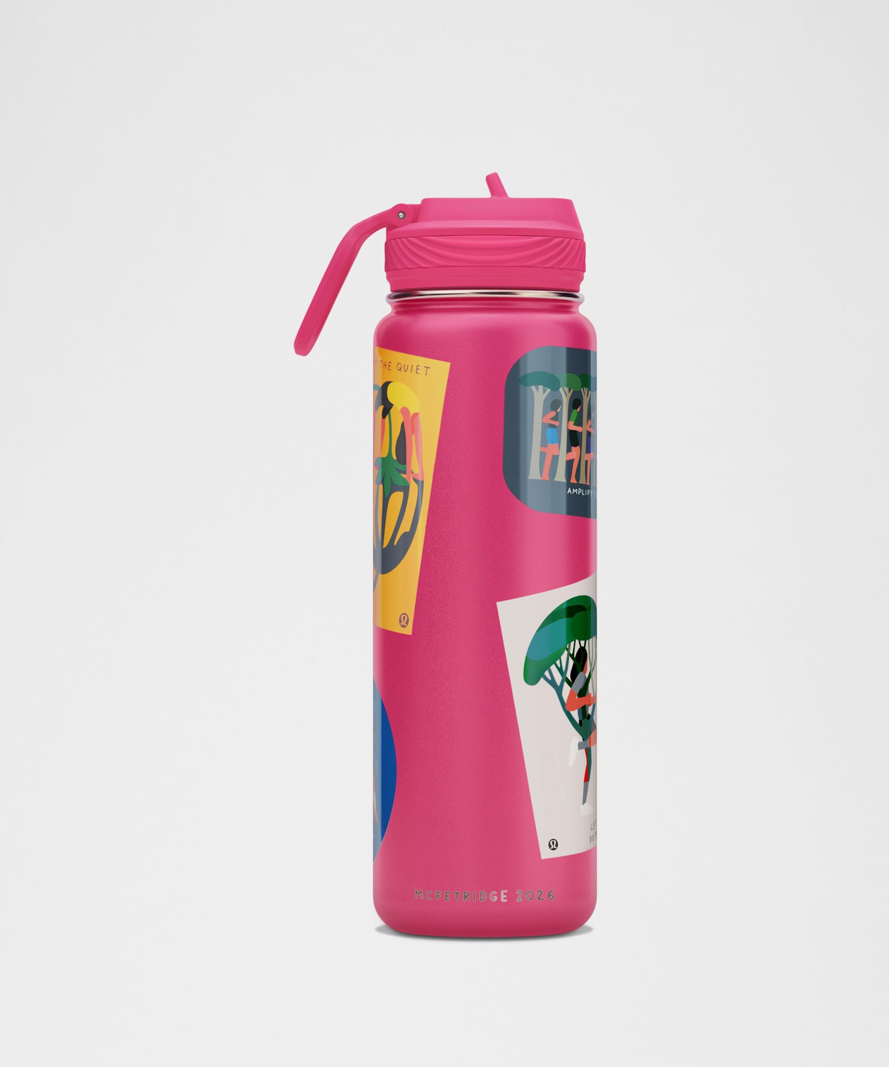 lululemon x Geoff McFetridge Back to Life Sport Bottle 24oz *Straw Lid