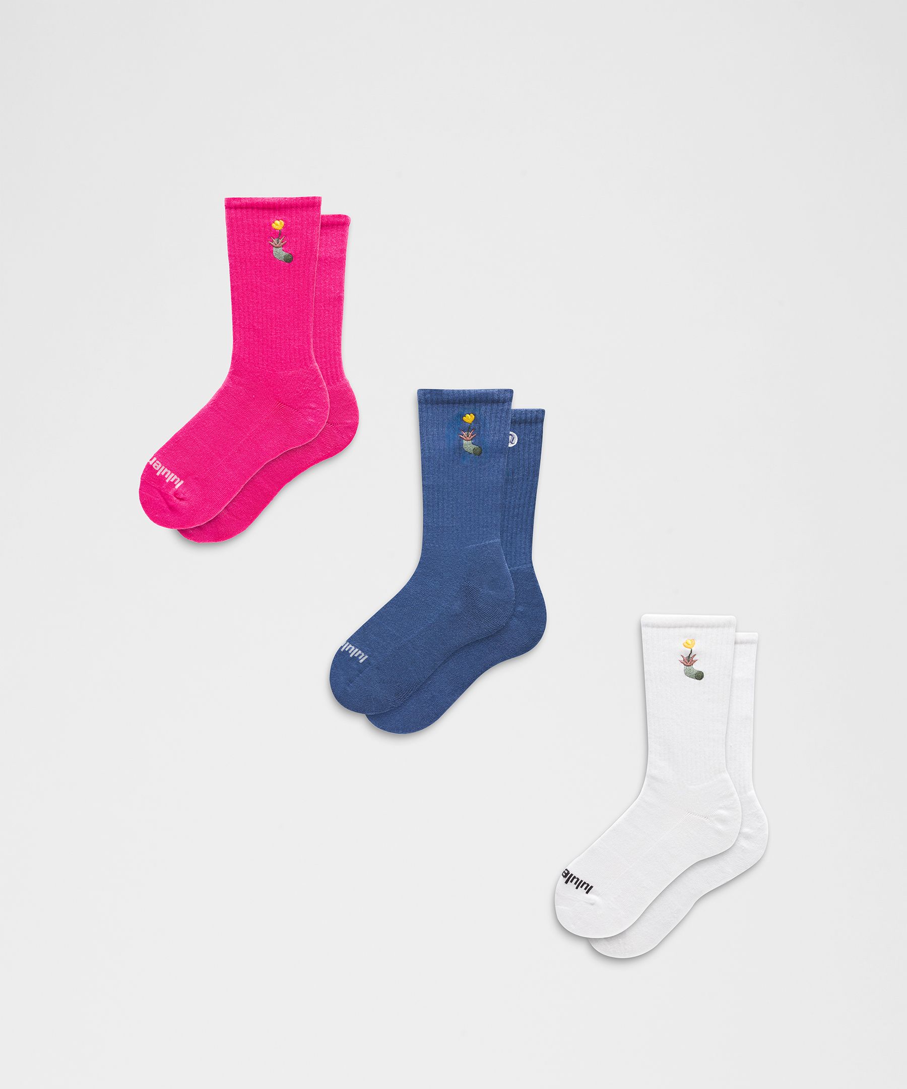 lululemon x Geoff McFetridge Unisex Daily Essential Socks *3 Pack