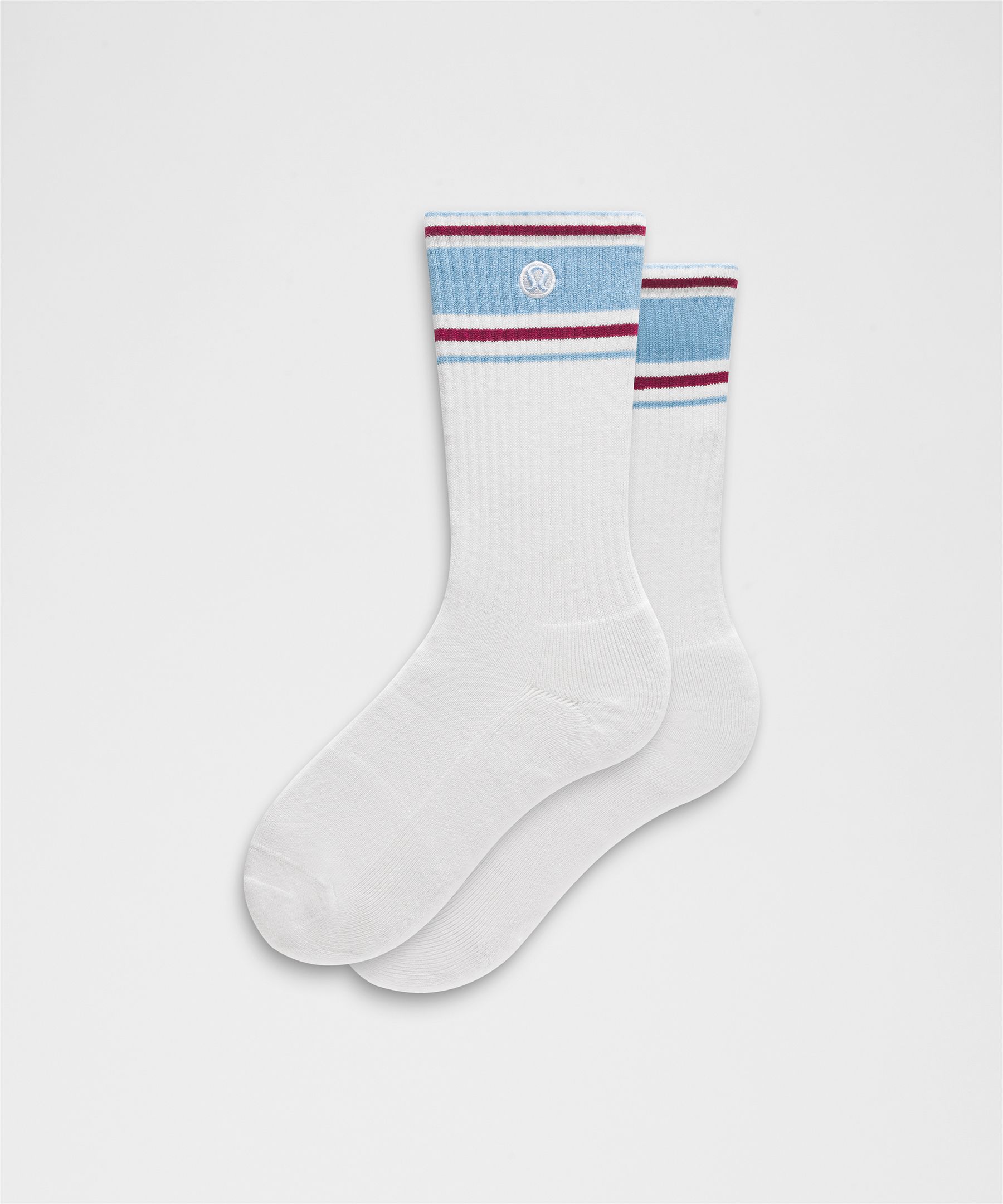 Unisex Daily Essential Crew Socks *Retro Stripe