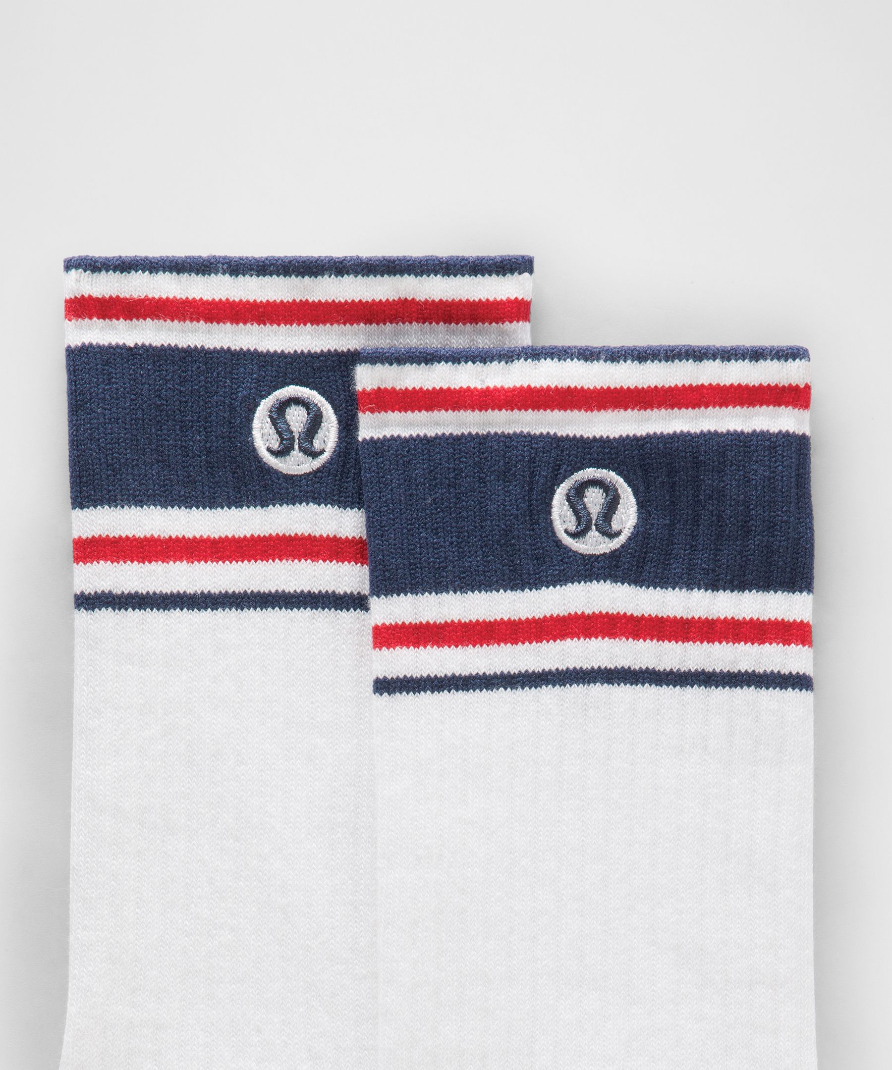 Unisex Daily Essential Crew Socks *Retro Stripe