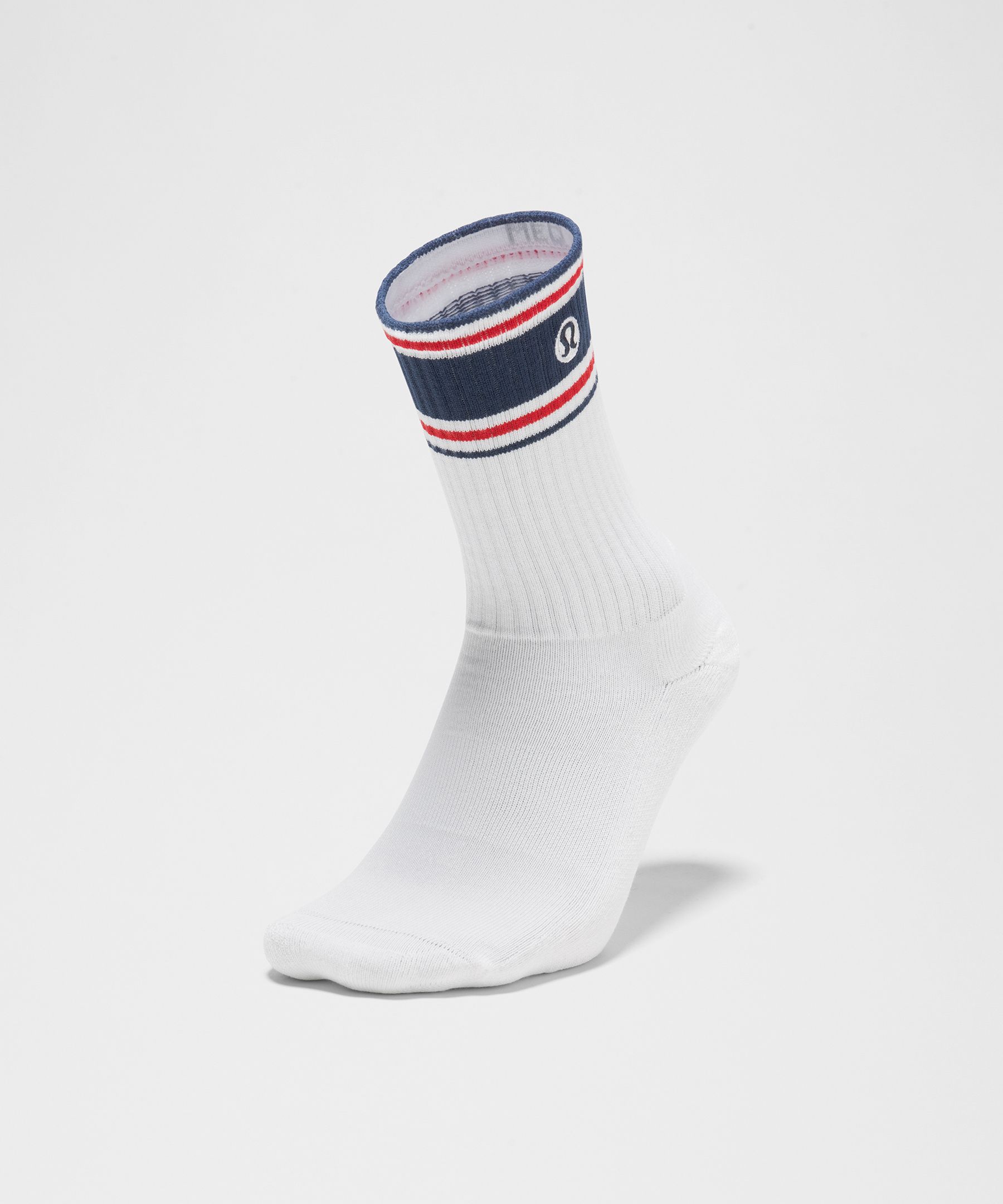 Unisex Daily Essential Crew Socks *Retro Stripe