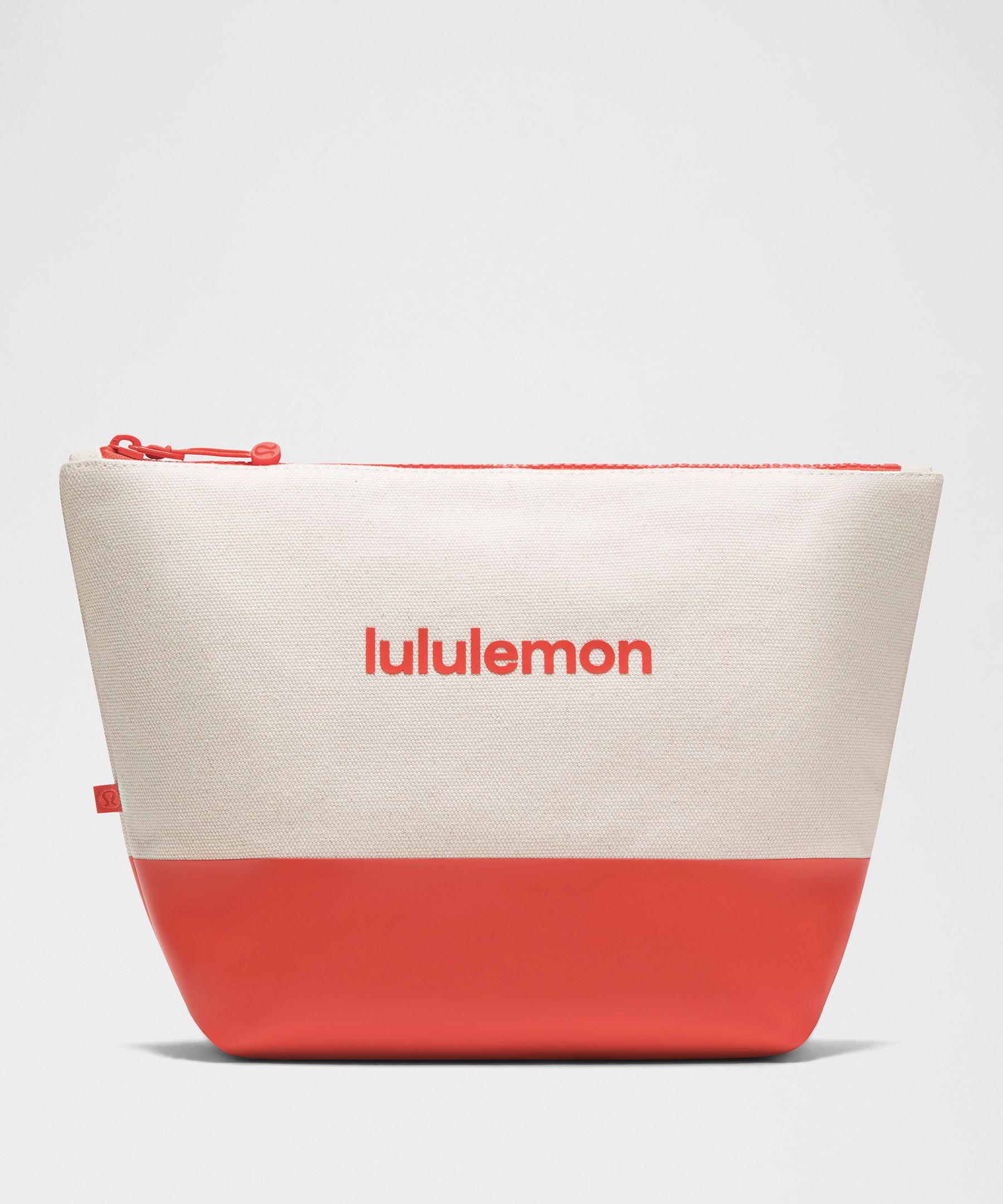 lululemon – Canvas Pouch Bag Wordmark – Color White/Red