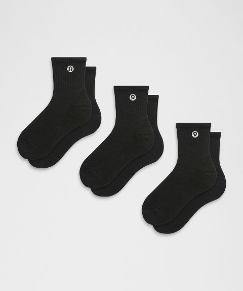 Носки Lululemon Daily Essential Quarter, 3 пары