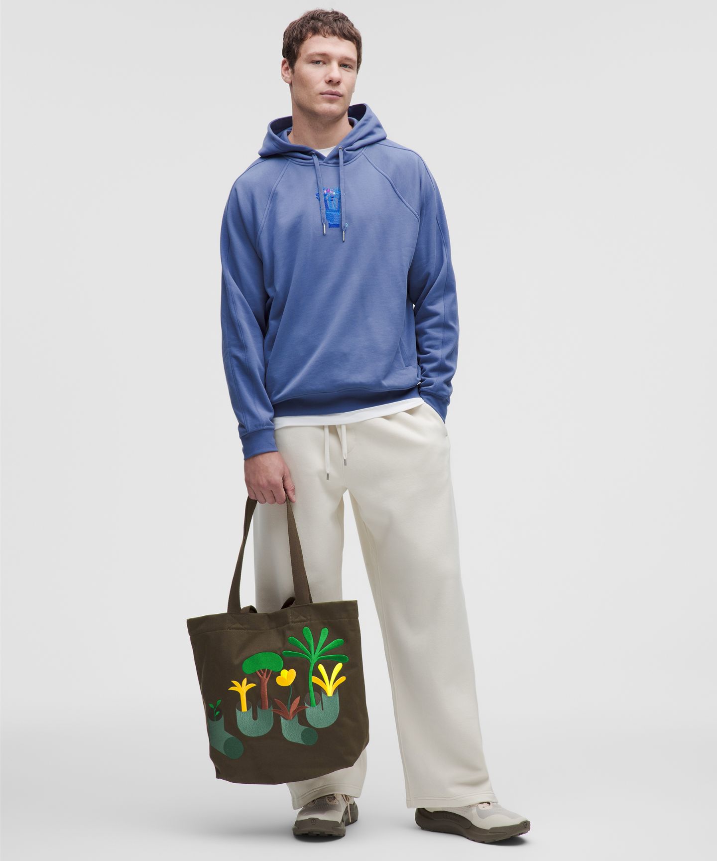 Сумка Lululemon x Geoff McFetridge Double-Handle Canvas 17L, цвет: Оливковый коричневый — фото 2
