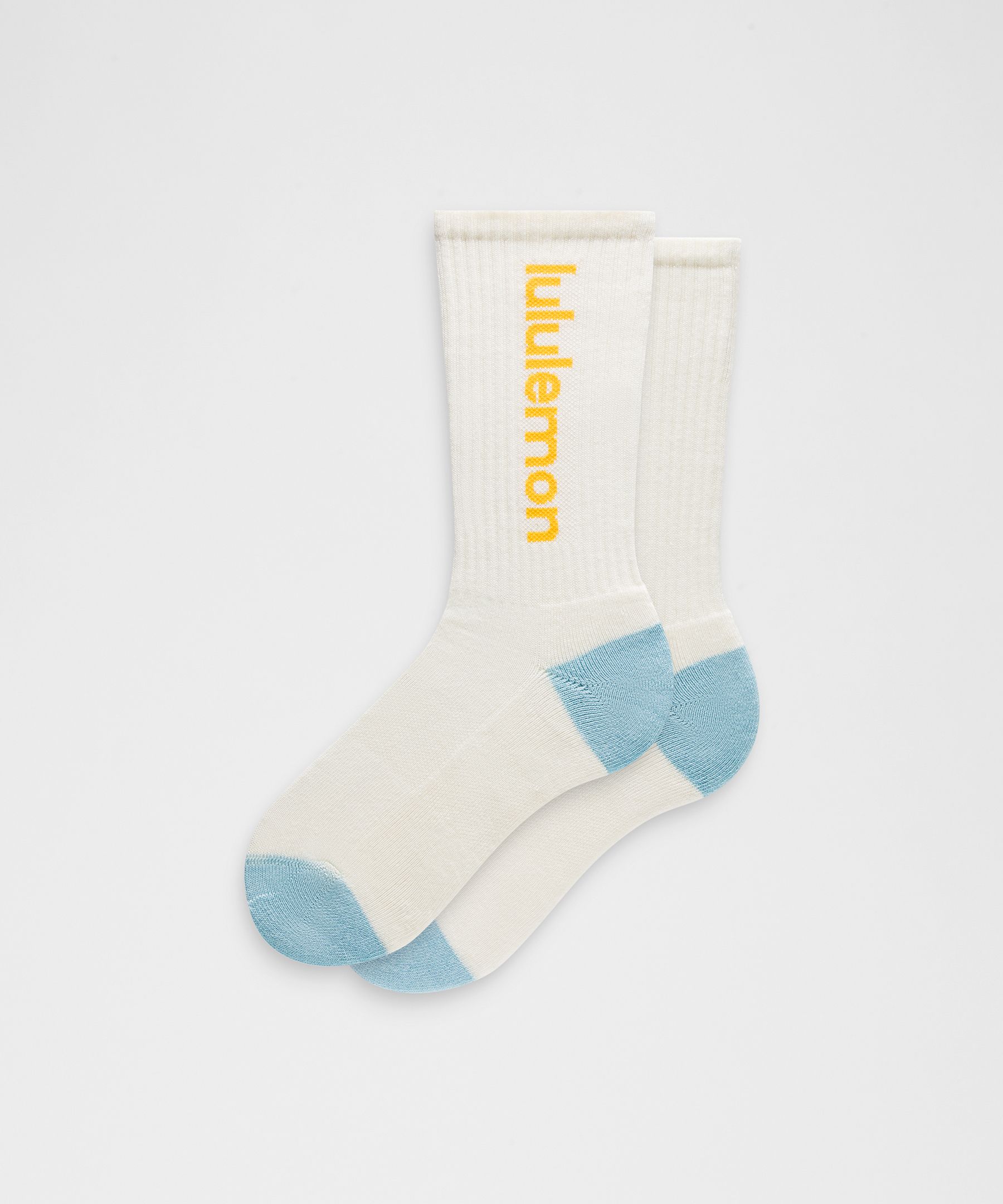 Lululemon Unisex Daily Essential Crew Socks *Wordmark INTERNATIONAL SHIPPING
