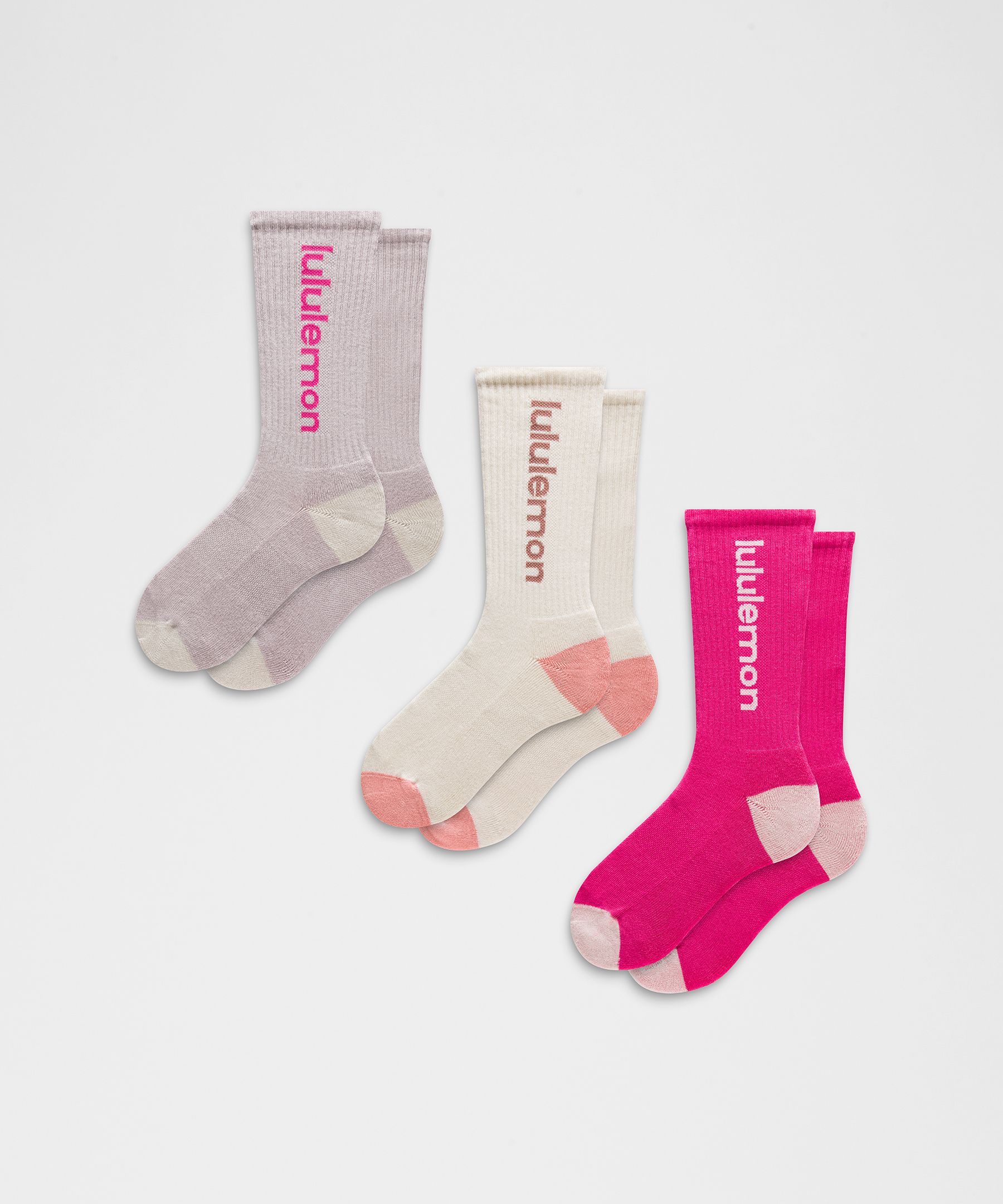 Unisex Daily Essential Crew-Socken mit Logo *3er-Pack