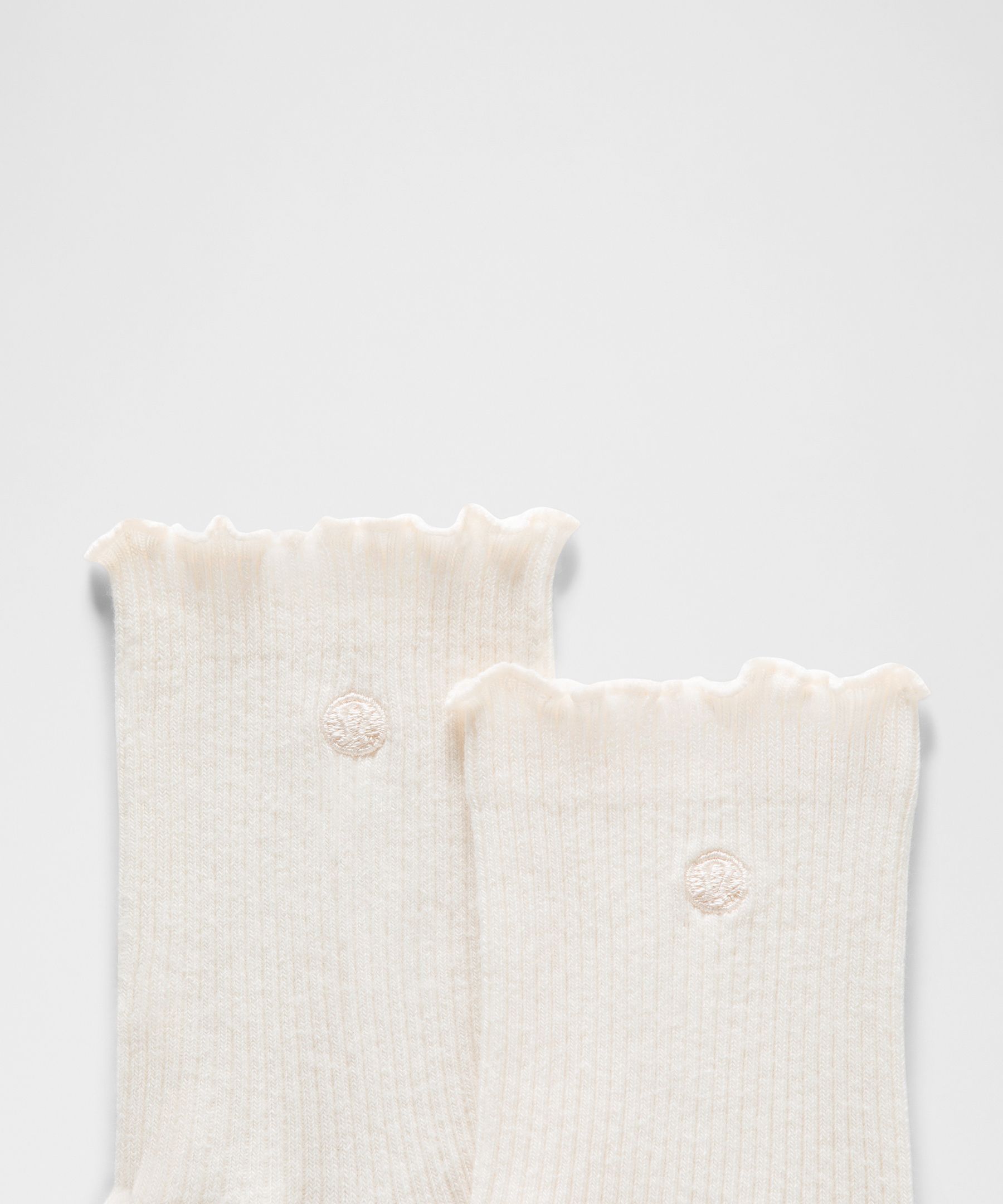 Unisex Lettuce Edge Quarter Socks *3 Pack
