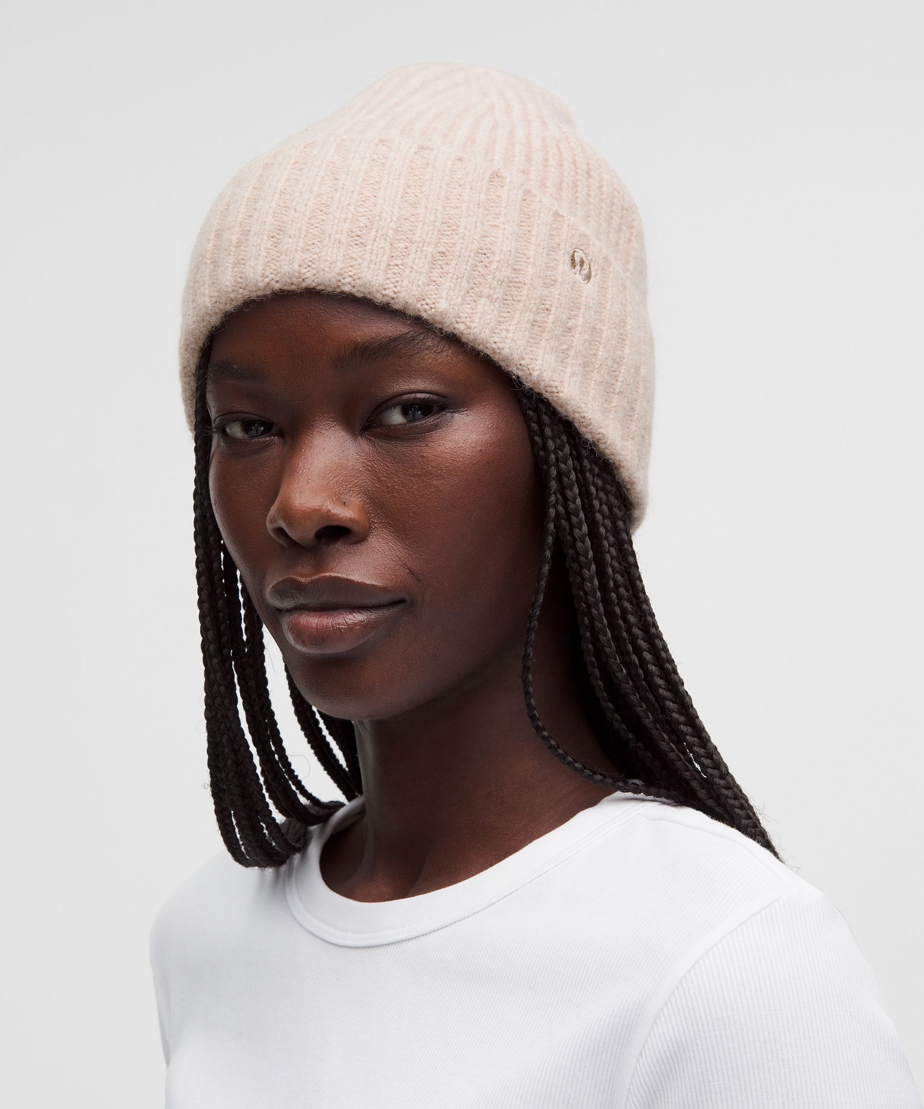 Ribbed-Knit Wide-Cuff Beanie