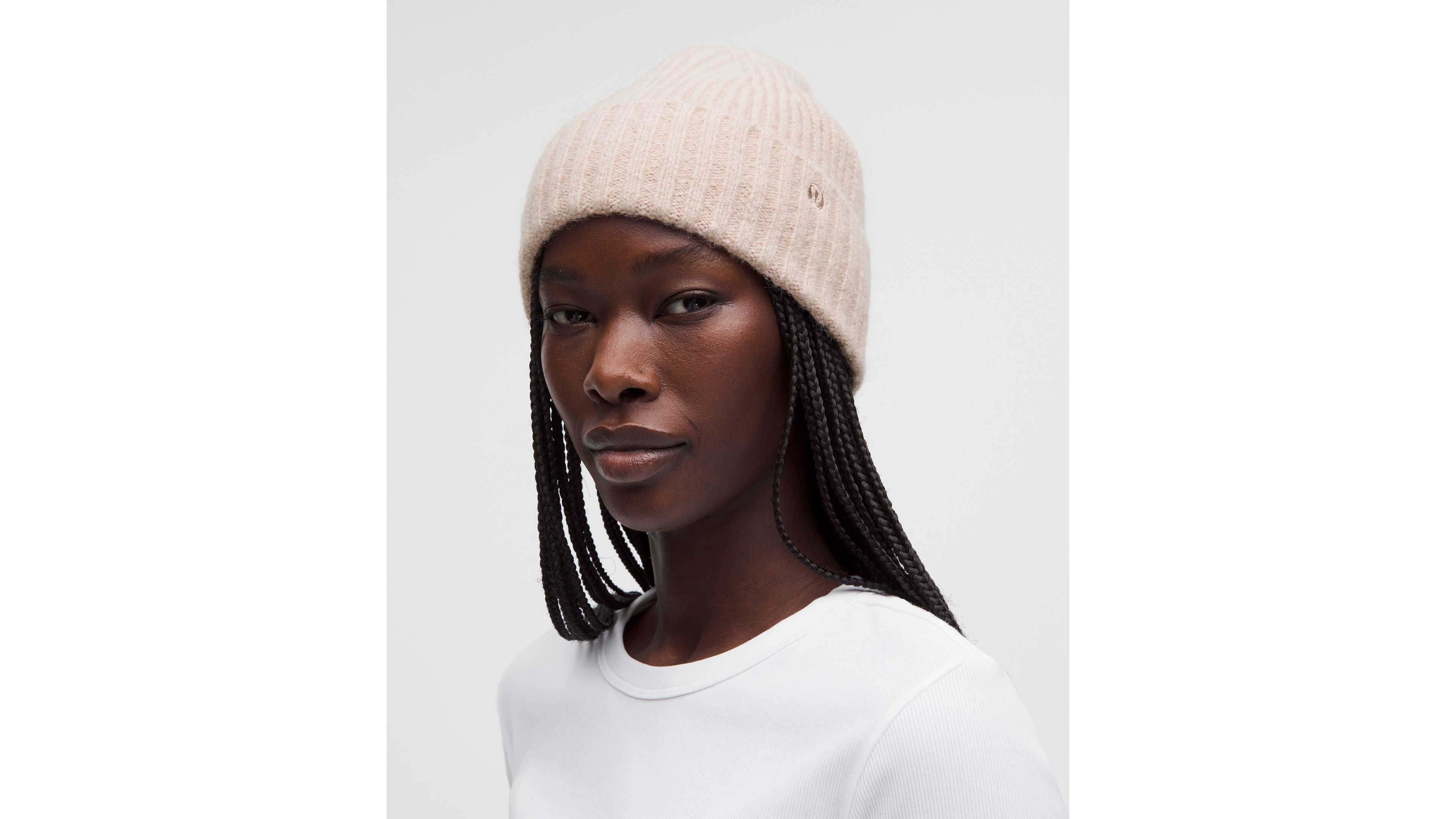 Ribbed-Knit Wide-Cuff Beanie