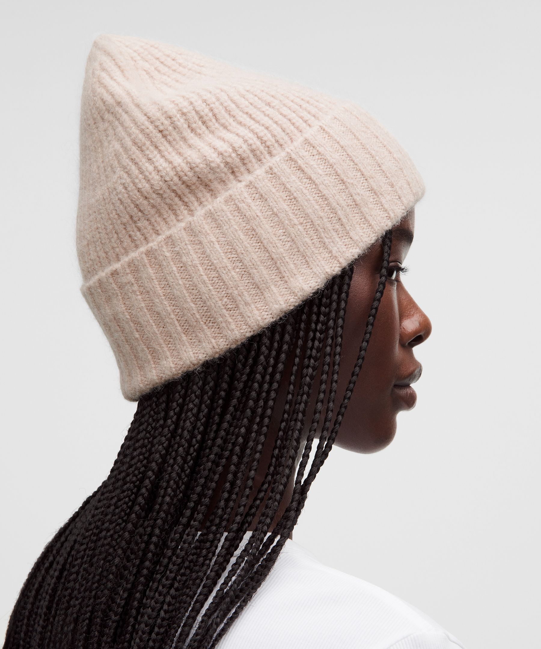 Ribbed-Knit Wide-Cuff Beanie