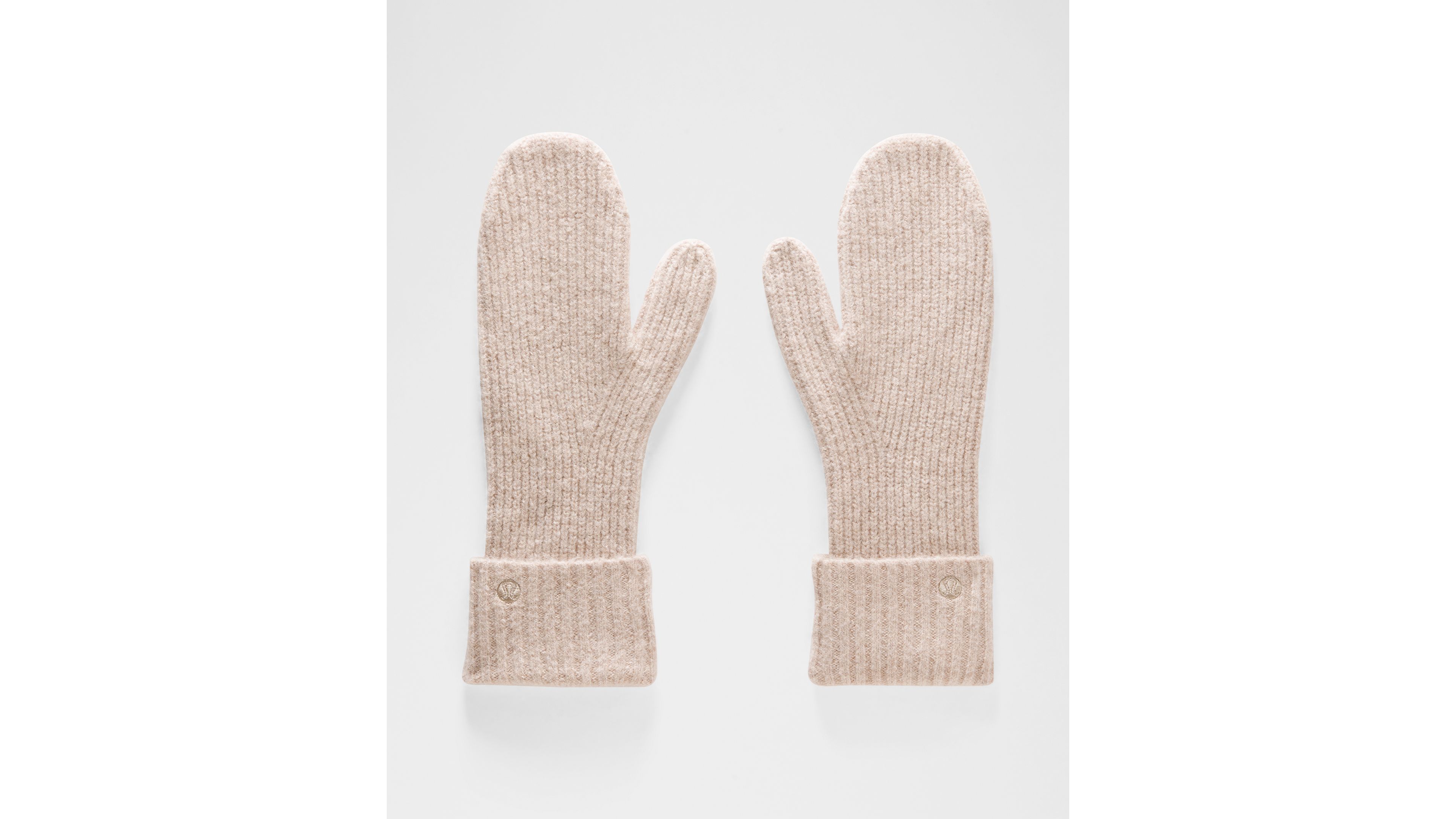Ribbed-Knit Wide-Cuff Mittens