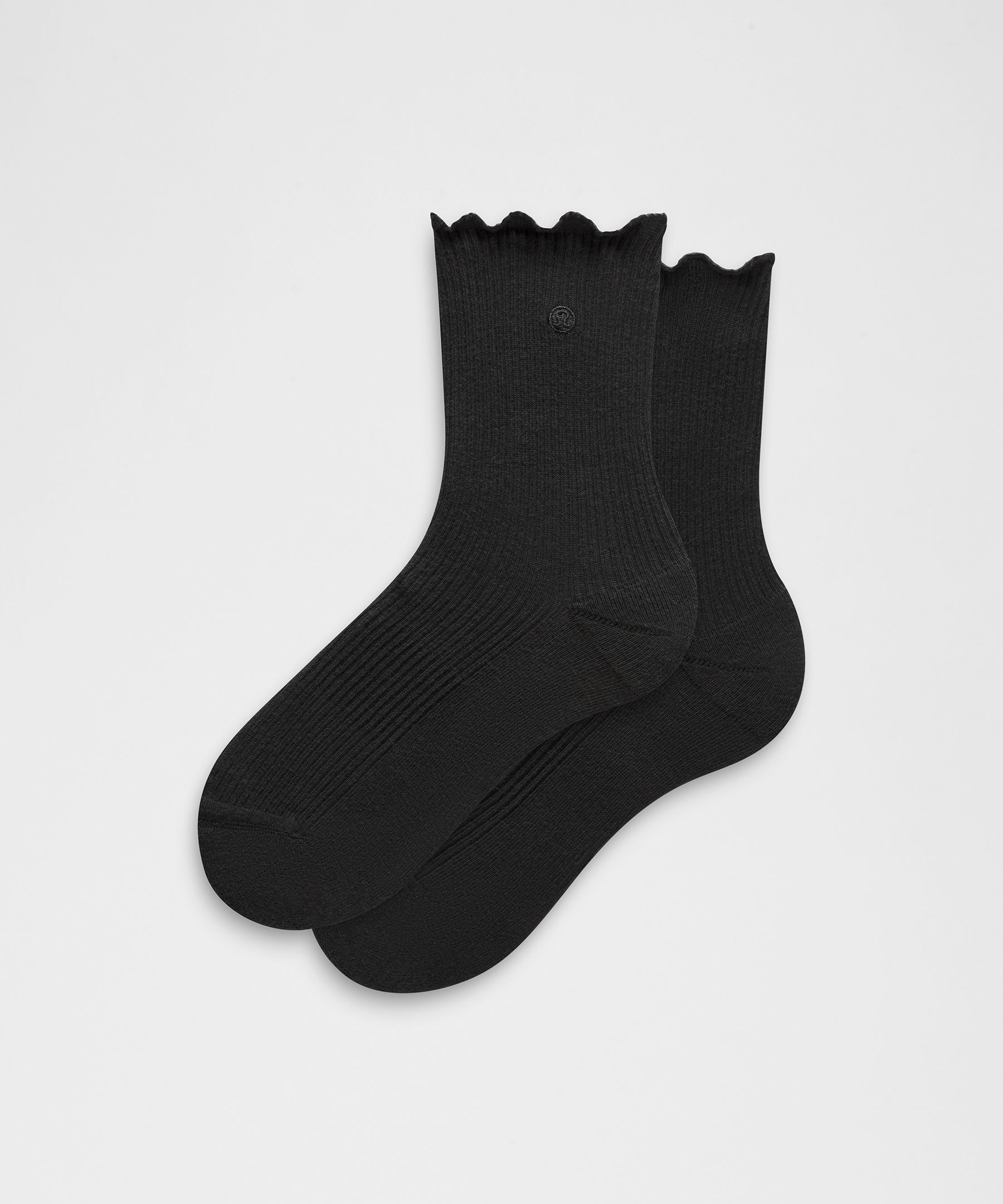 Unisex Lettuce Edge Quarter Socks