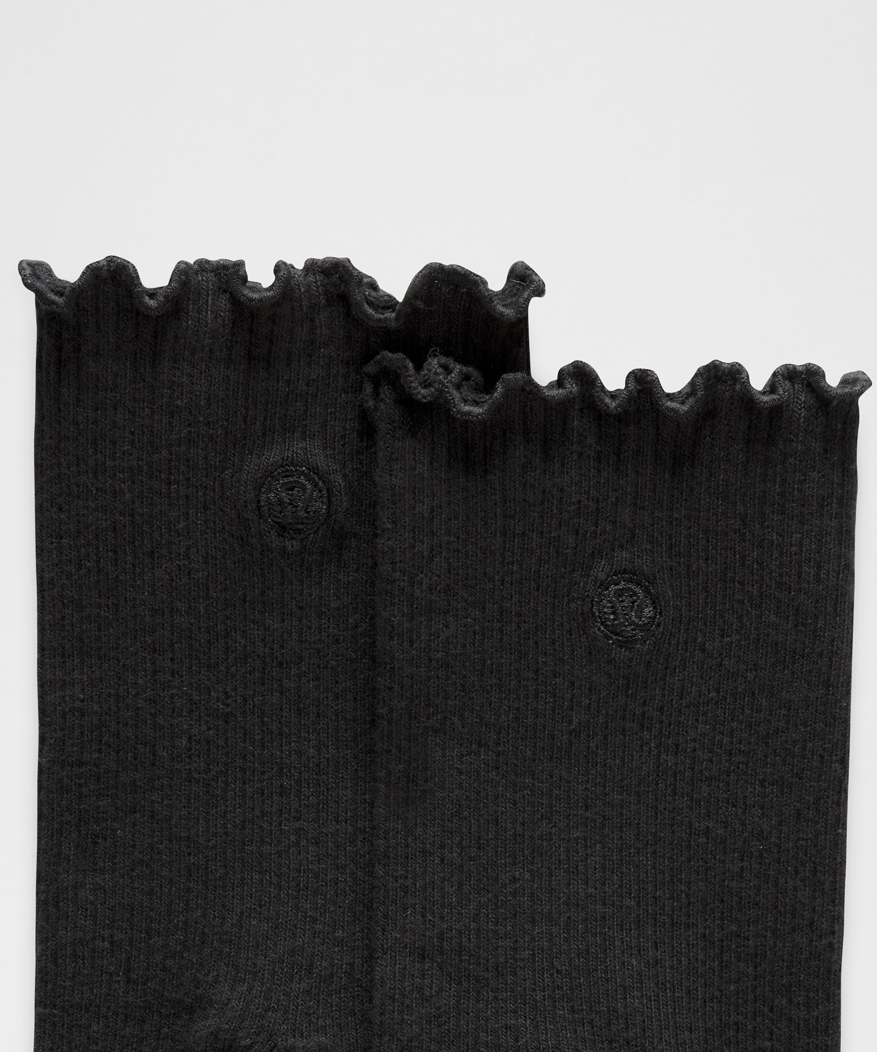 Chaussettes quart unisexes à ourlet ondulé