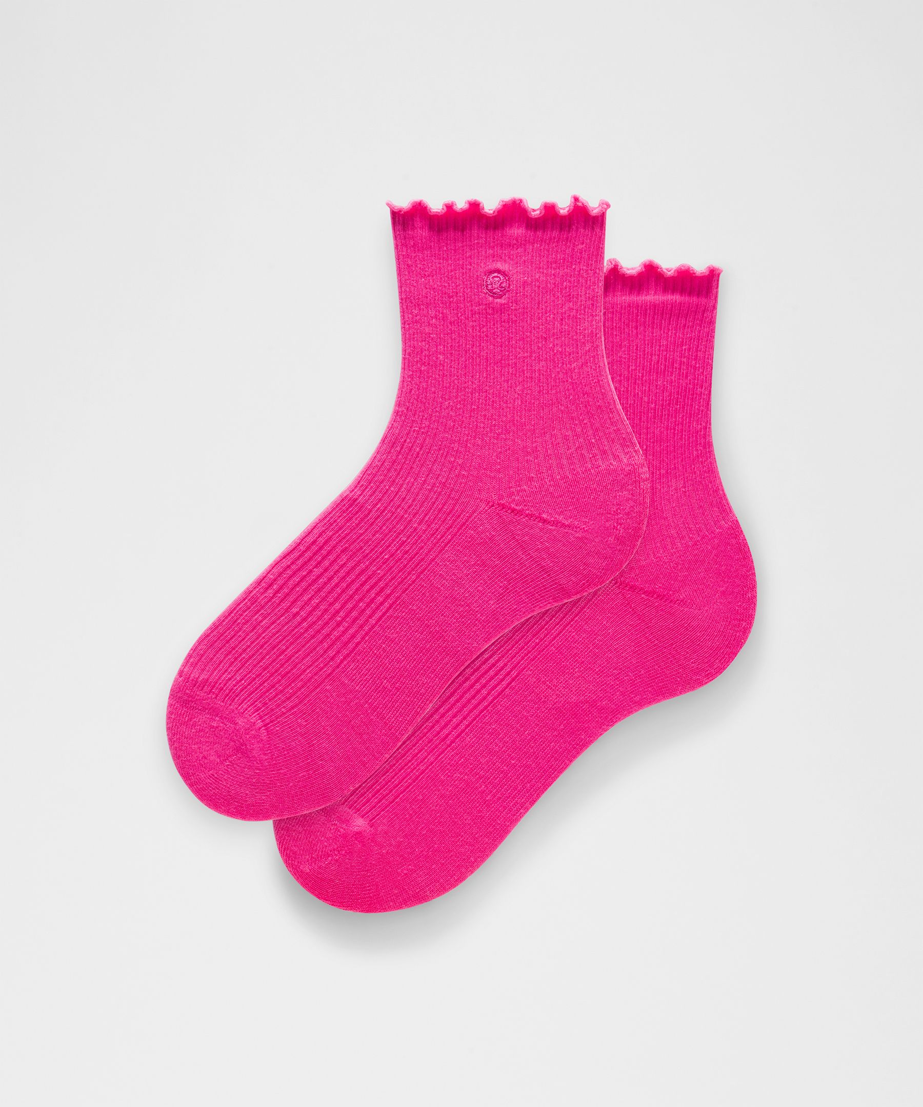 Unisex Lettuce Edge Quarter Socks