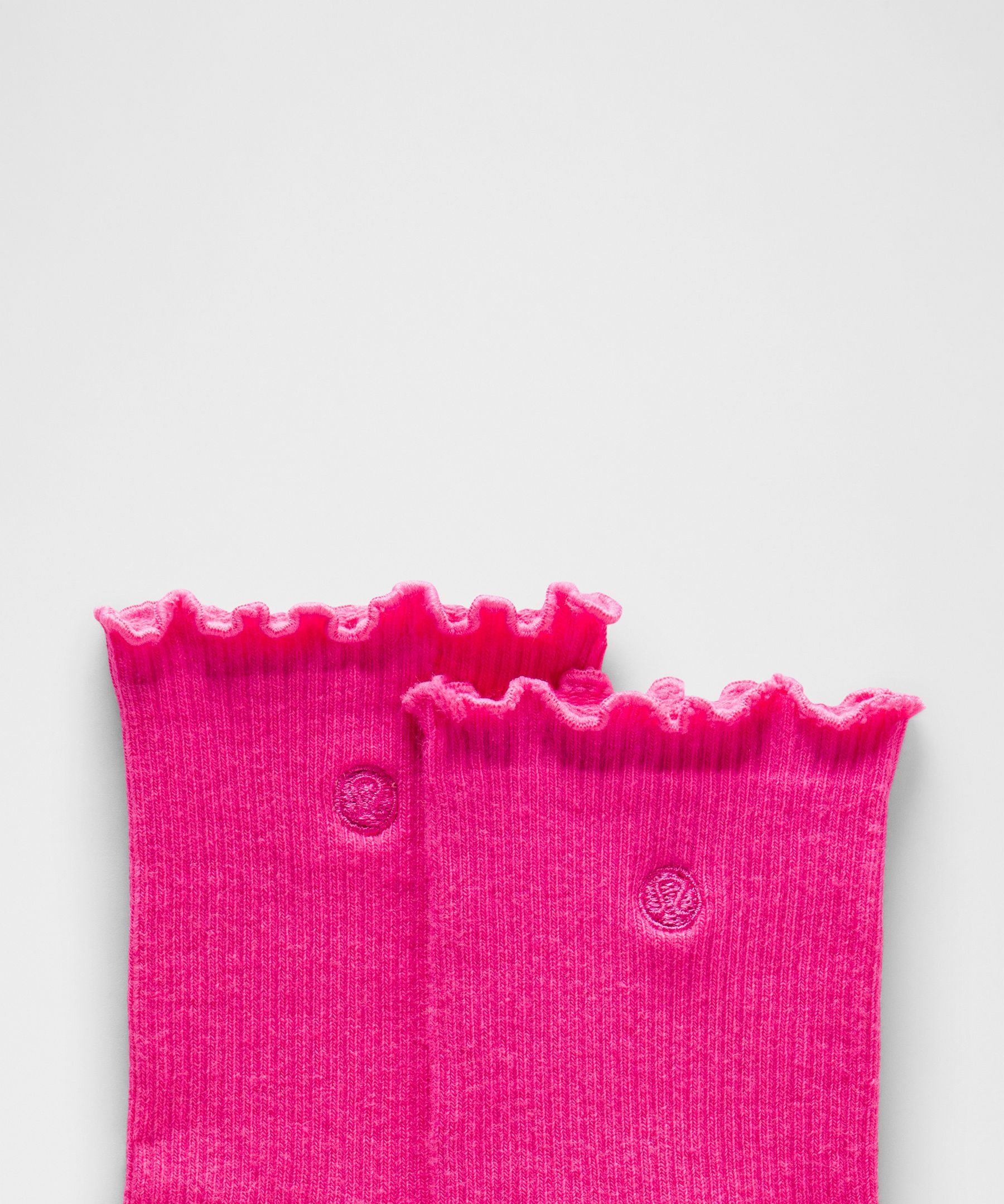 Chaussettes quart unisexes à ourlet ondulé