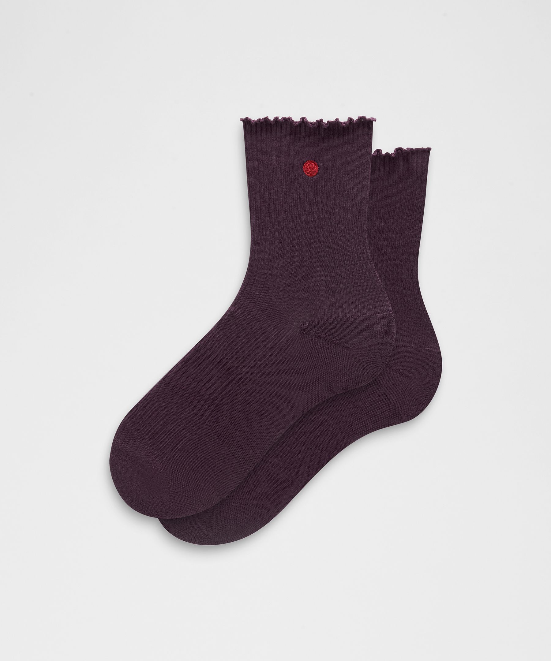 Unisex Lettuce Edge Quarter Socks