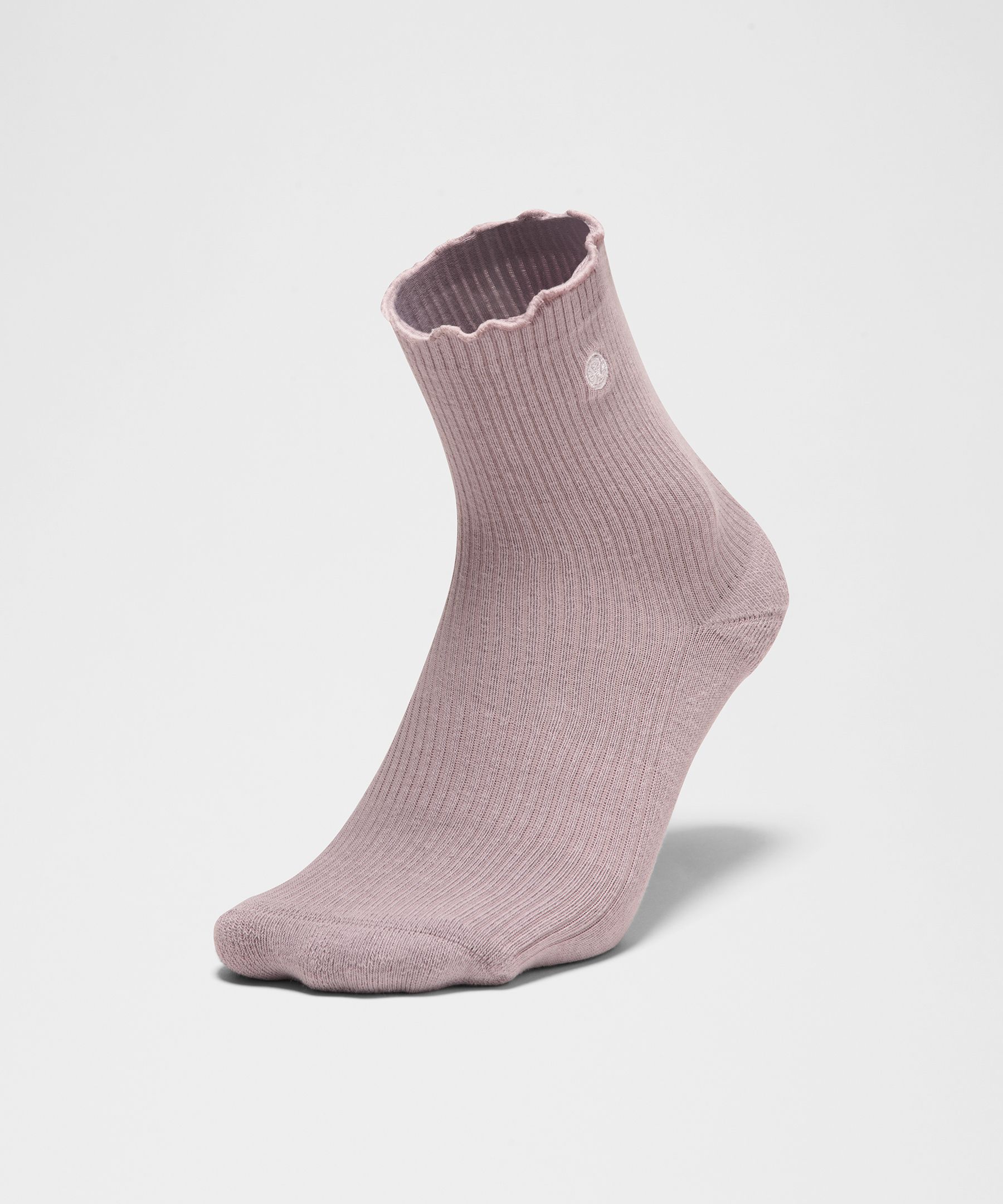 Calcetines cortos con borde ondulado unisex
