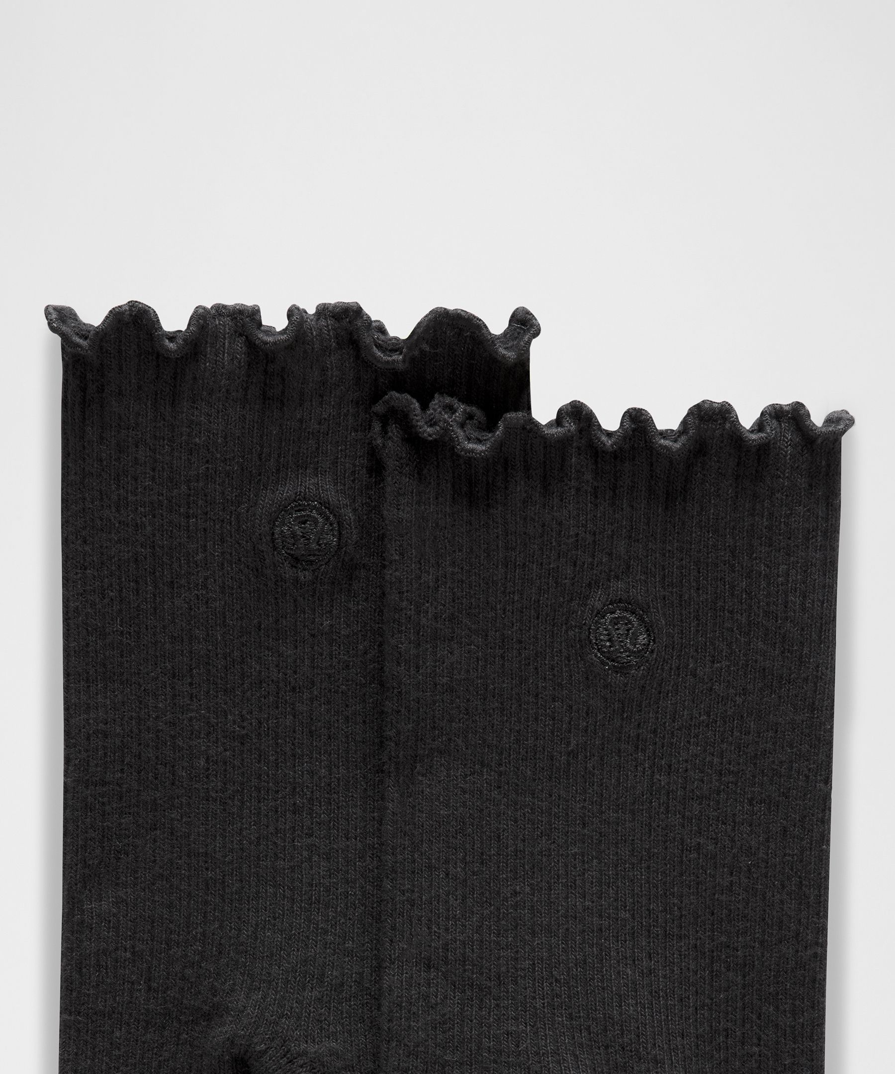 Chaussettes quart unisexes à ourlet ondulé