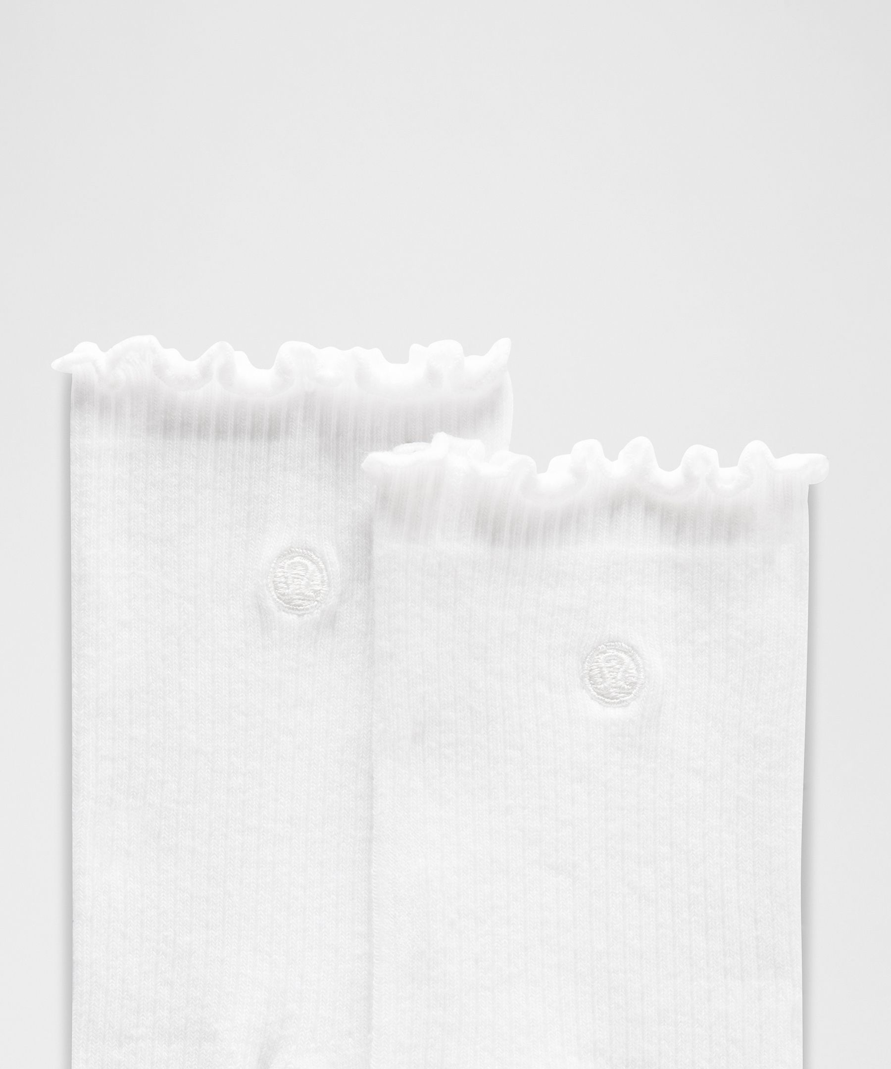 Unisex Lettuce Edge Quarter Socks *3 Pack