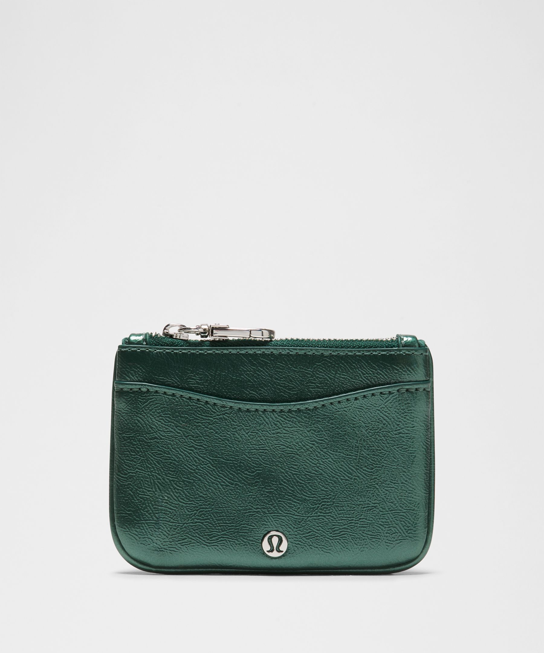 Clippable Card Holder Leather Alternative Metallic by Lululemon