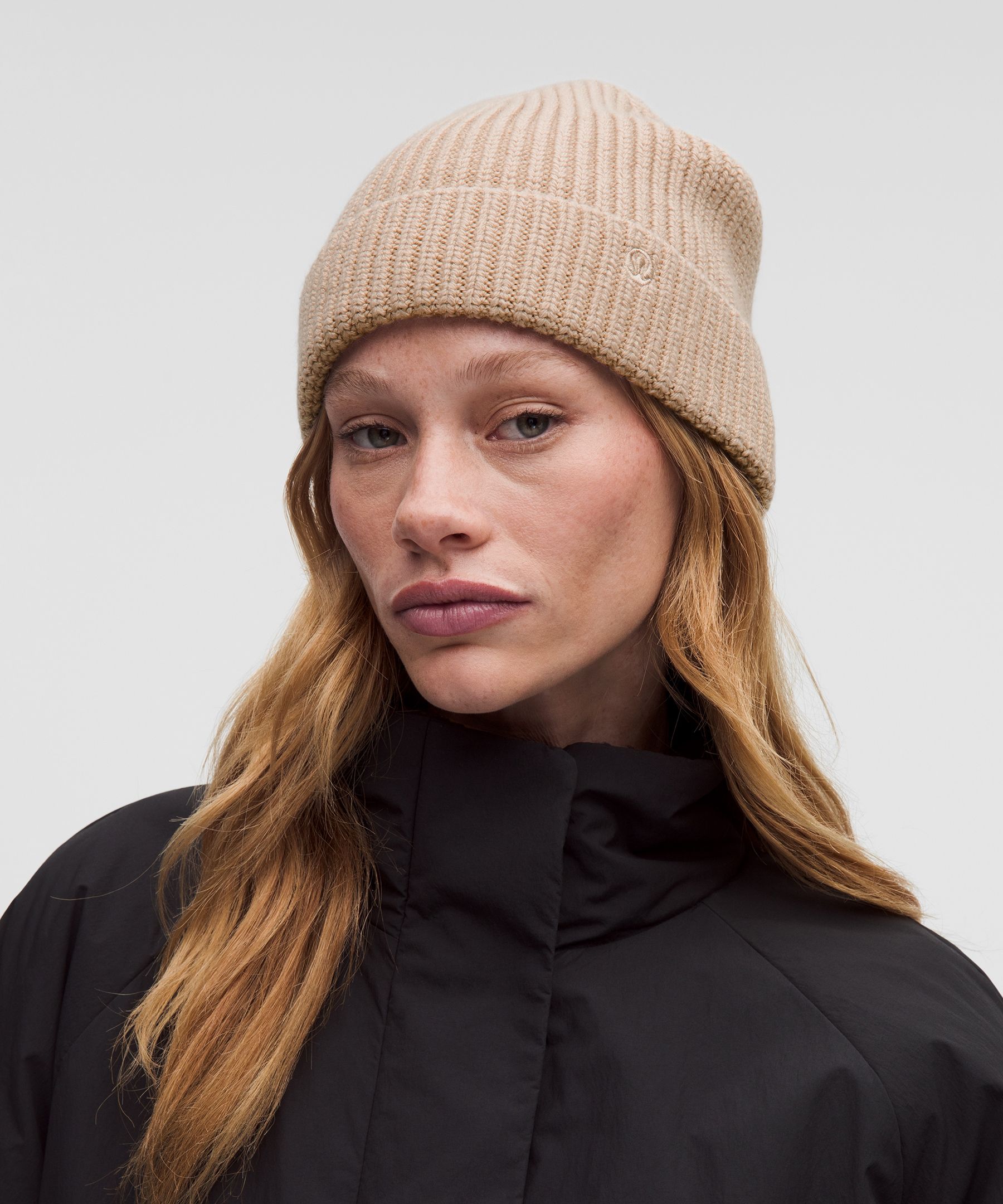 Close-Fit Wool-Blend Ribbed Knit Beanie