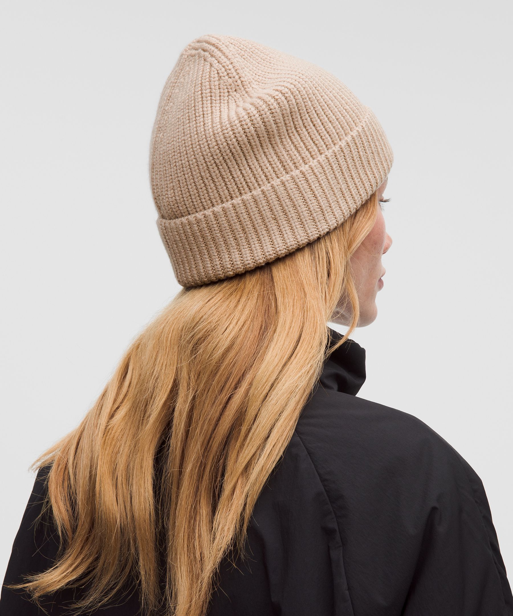 Close-Fit Wool-Blend Ribbed Knit Beanie