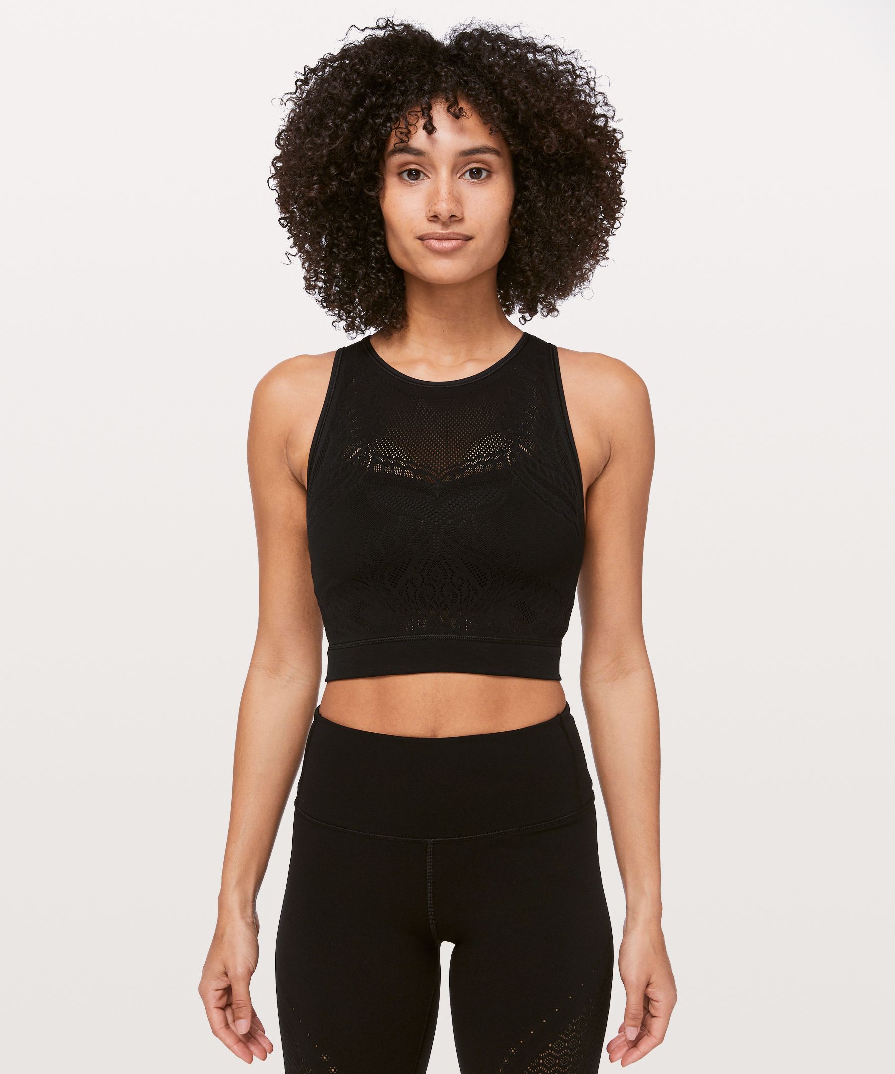 lululemon black crop top