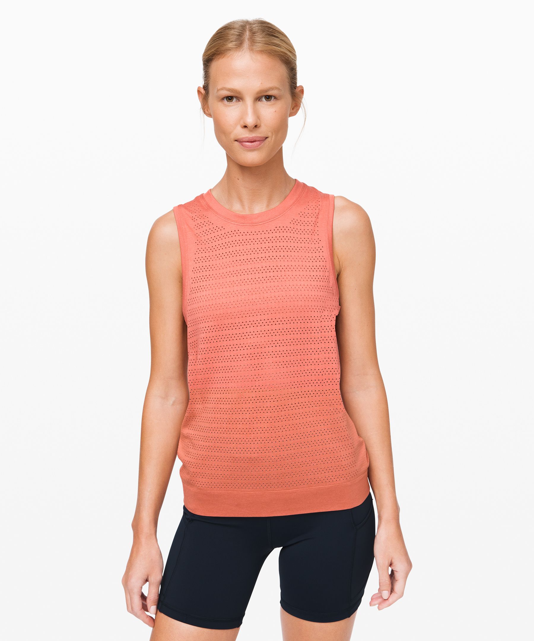 Lululemon Breeze By Muscle Tank Ii *squad In Copper Clay/copper Clay