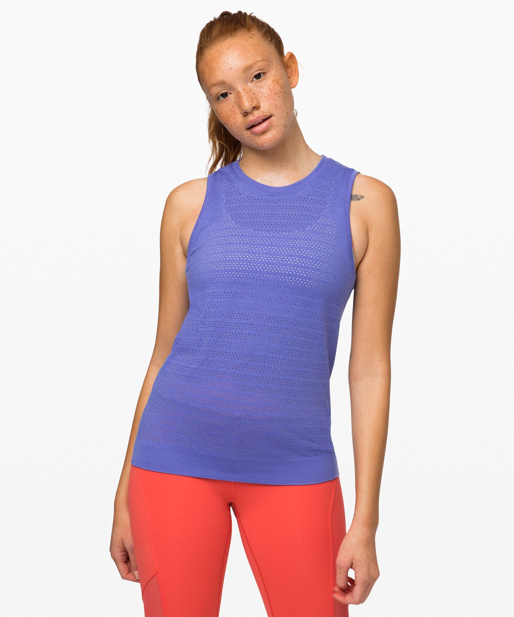 Lululemon Breeze By Muscle Tank Ii *squad In Violet Viola/violet Viola