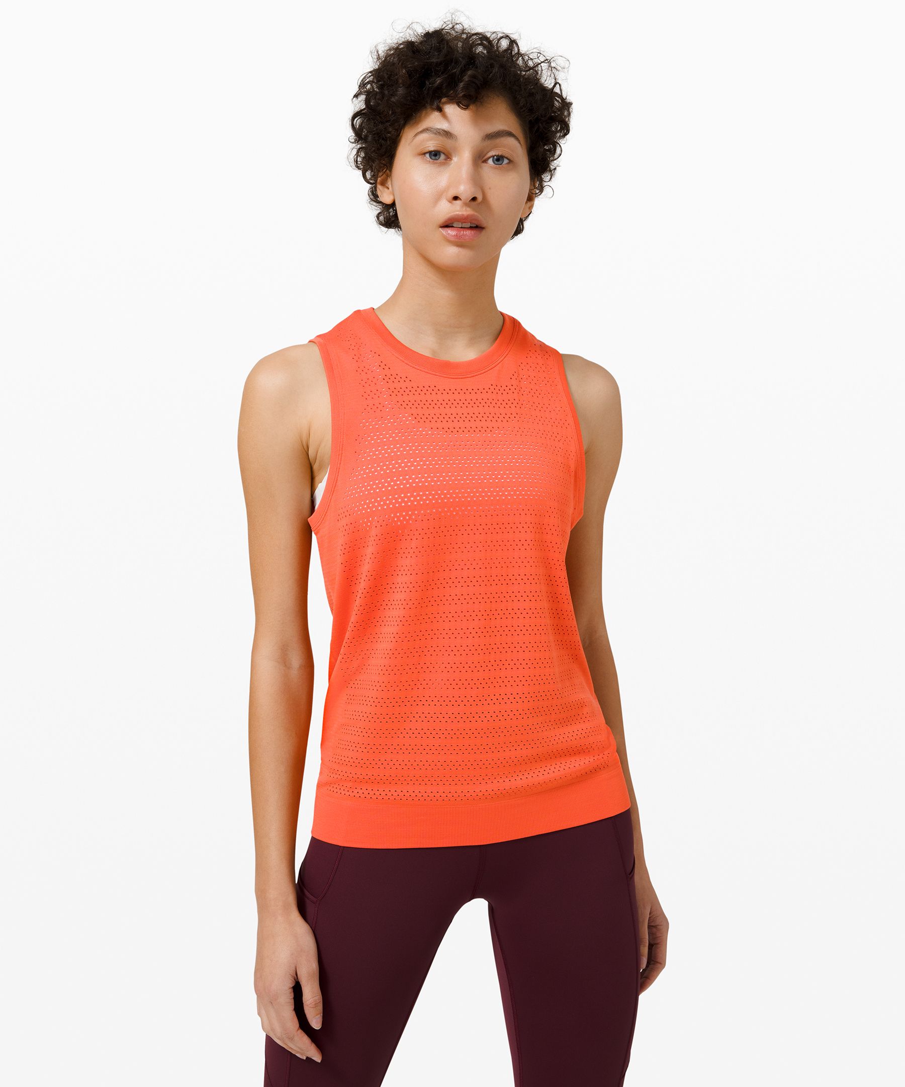 Lululemon Breeze By Muscle Tank In Orange