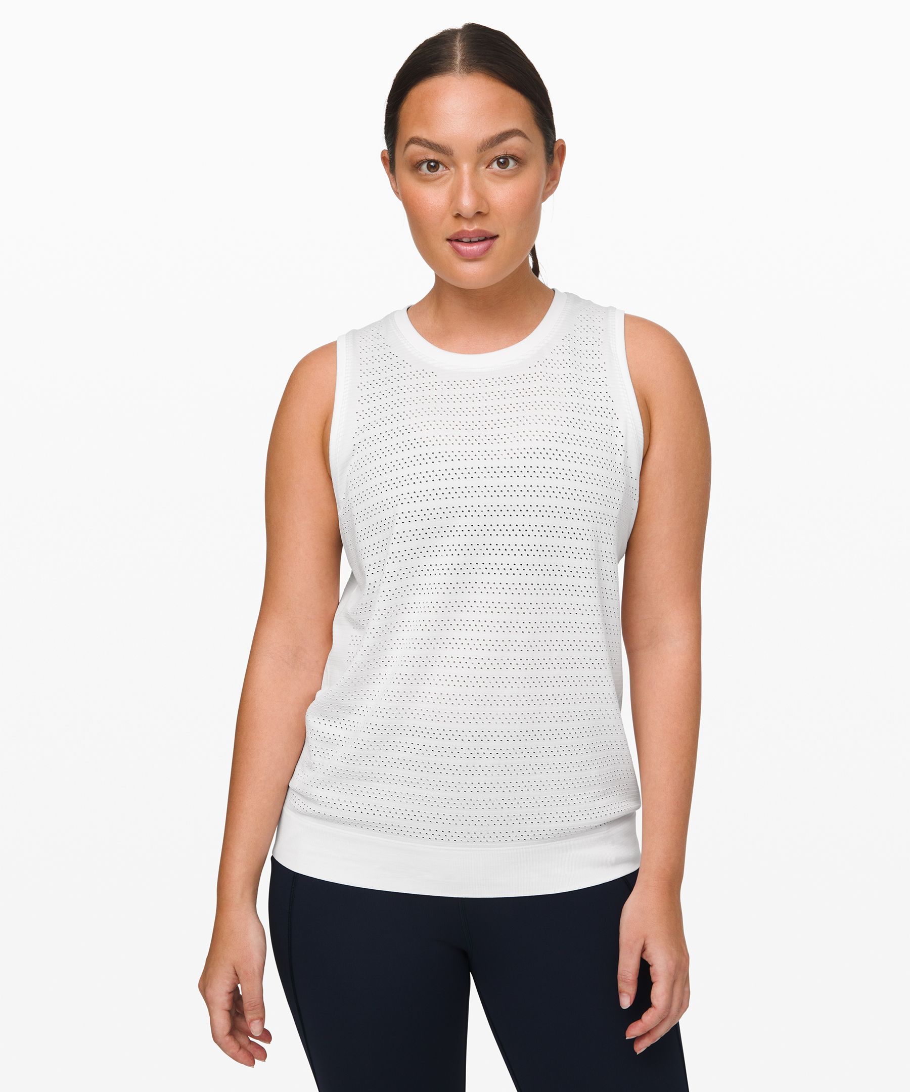 Women's Perforated Detail Workout Top Andamp; Leggings Set – Mia