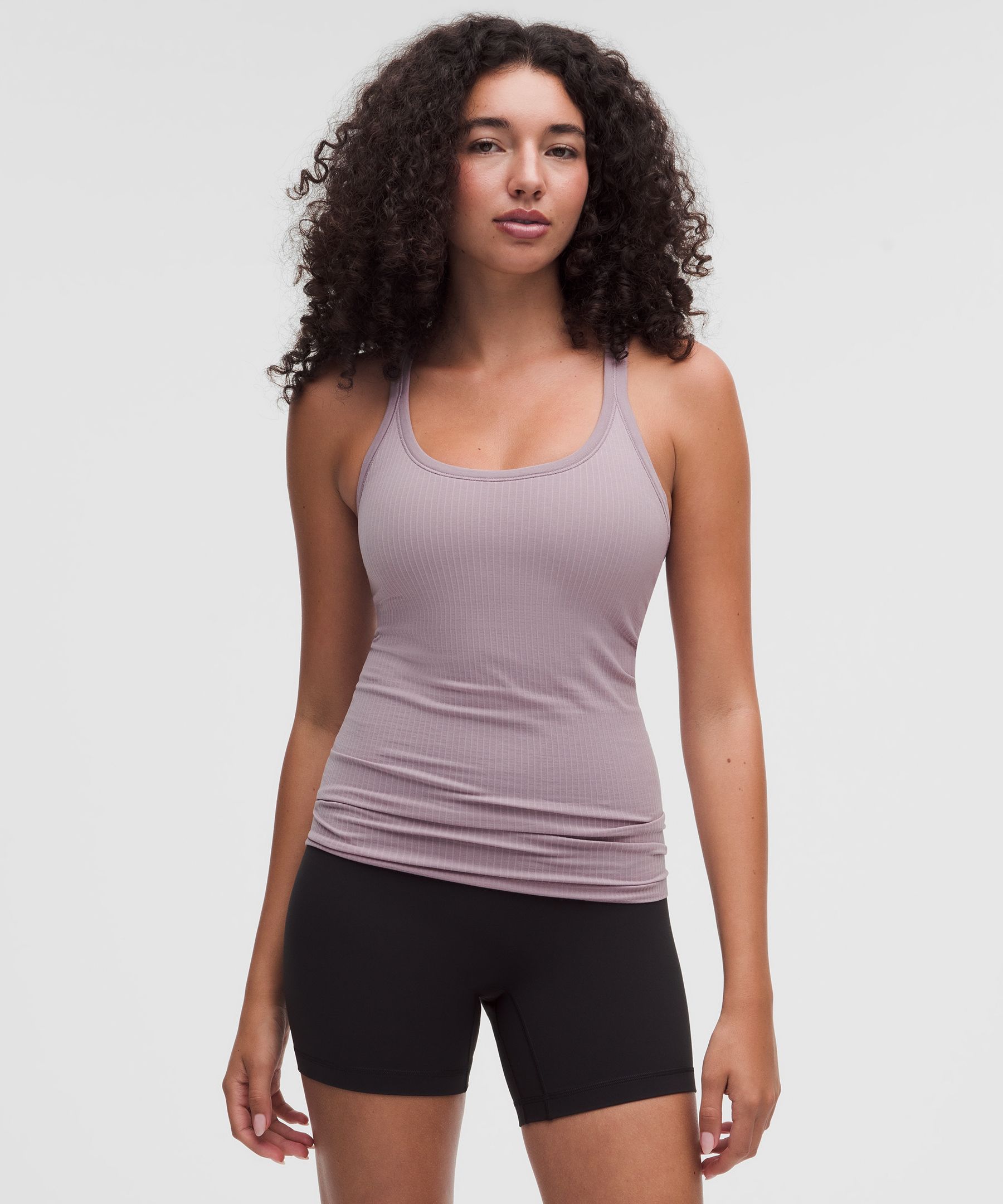 Wunder Train U-Neck Strappy Ribbed Tank Top *Light Support, A/B