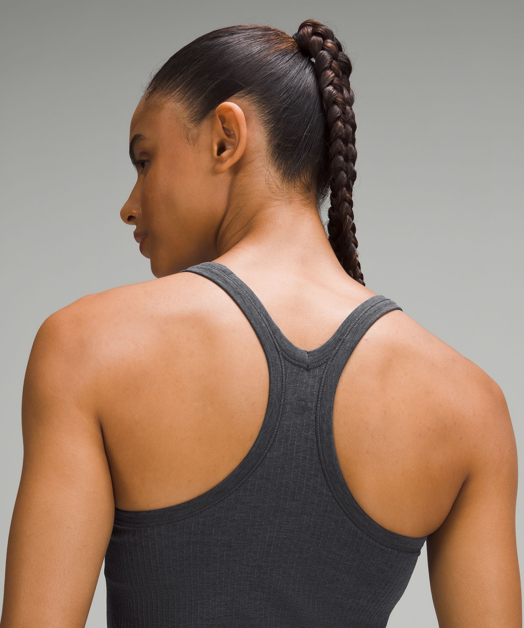 Lululemon Ebb To Street Tank (First Release) - Heathered Black - lulu  fanatics