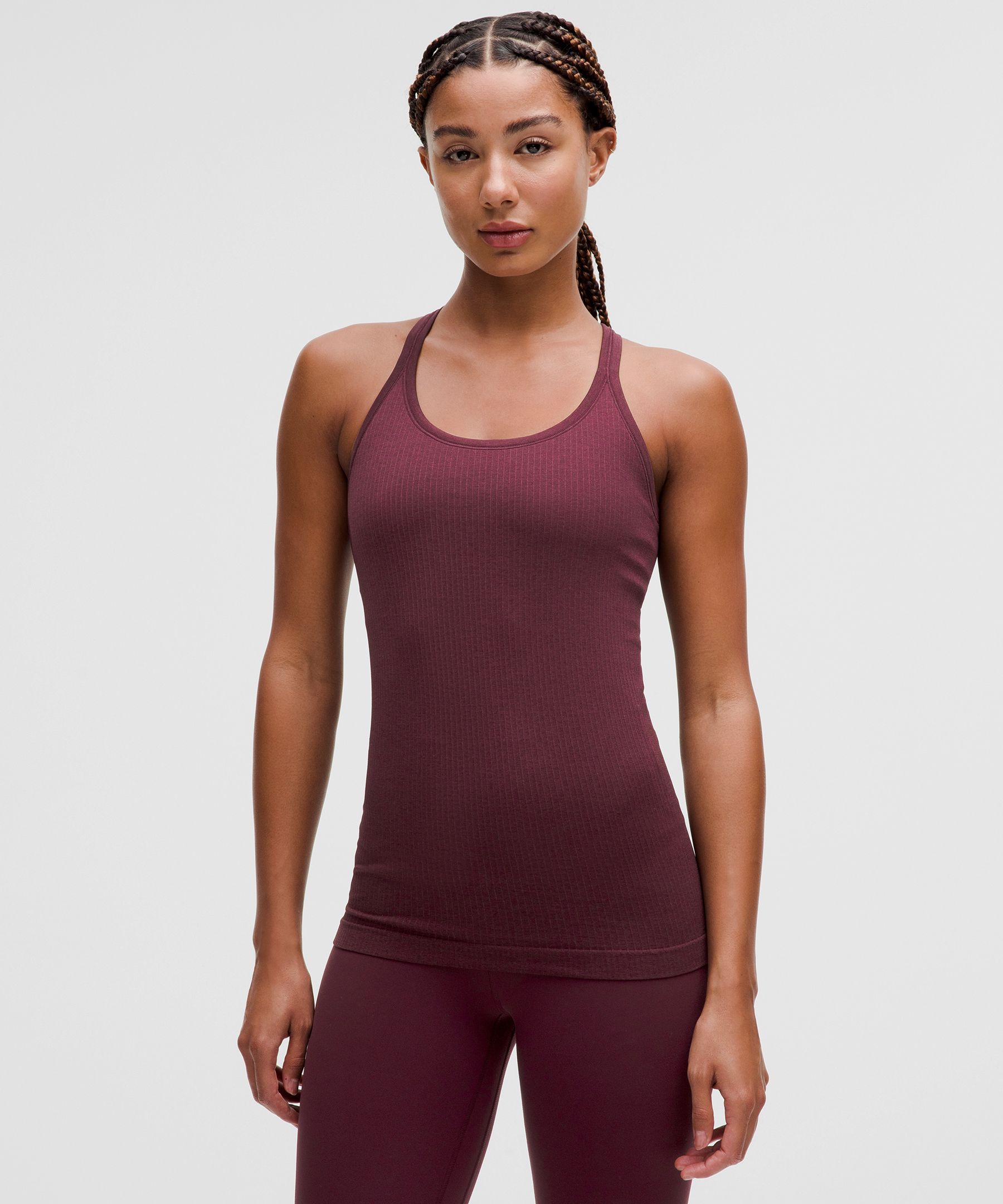 Ebb To Street Tank Top Light Support, B/C Cup - Burgundy