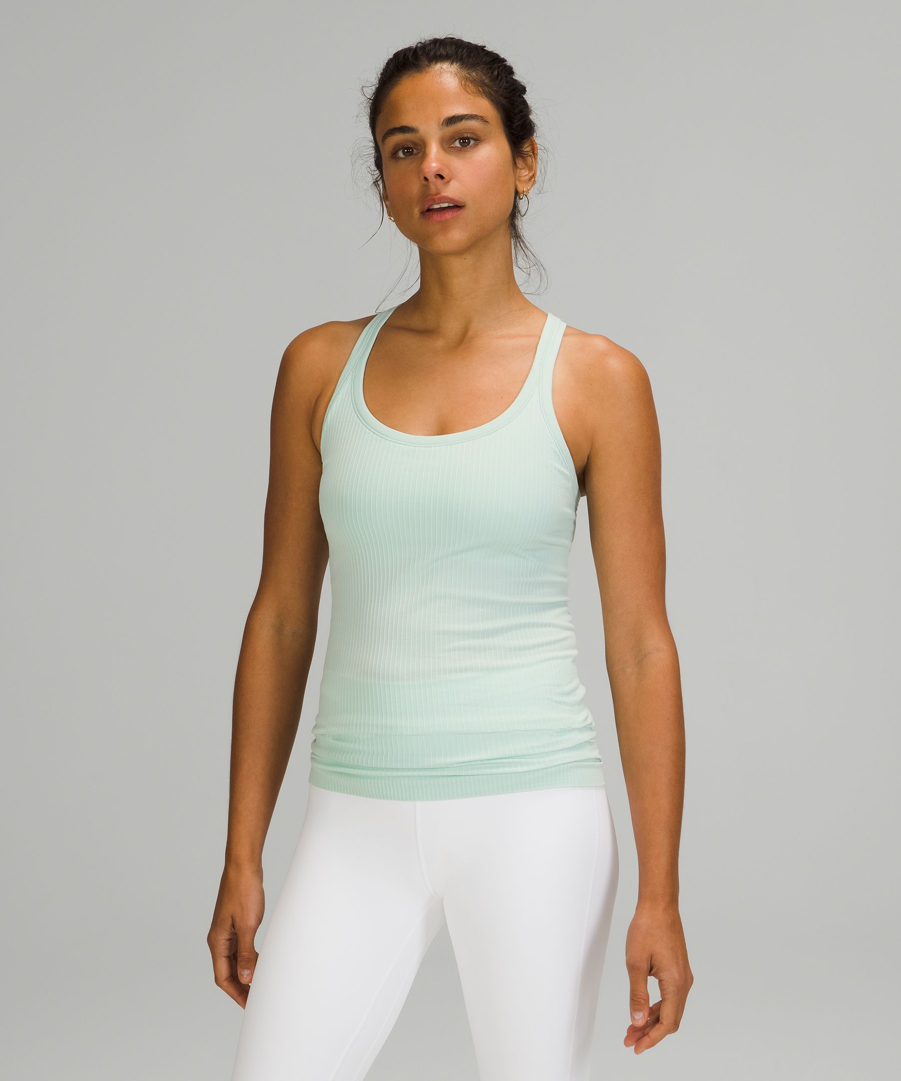 Lululemon Ebb To Street Racerback Crop Tank Top - Pink Lychee