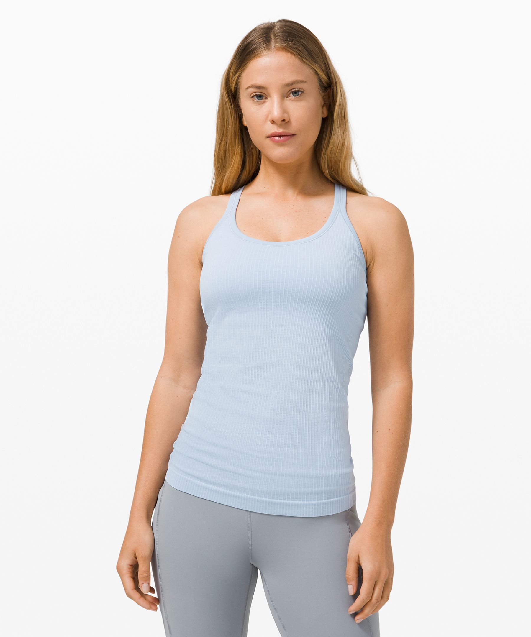 Lululemon Ebb To Street Shelf Bra Tank Top *light Support In Grey