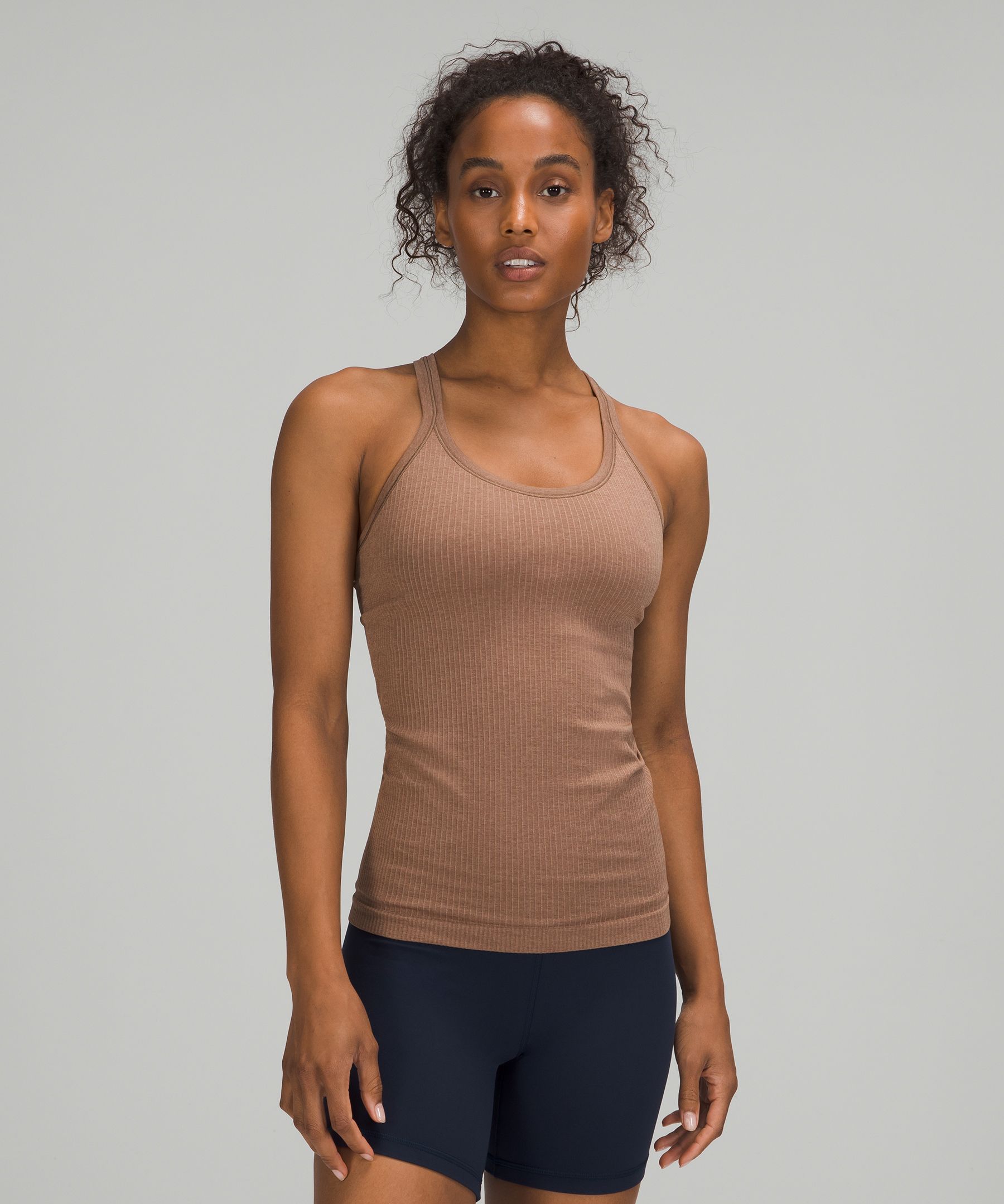 Lululemon Ebb To Street Tank Top In Cacao