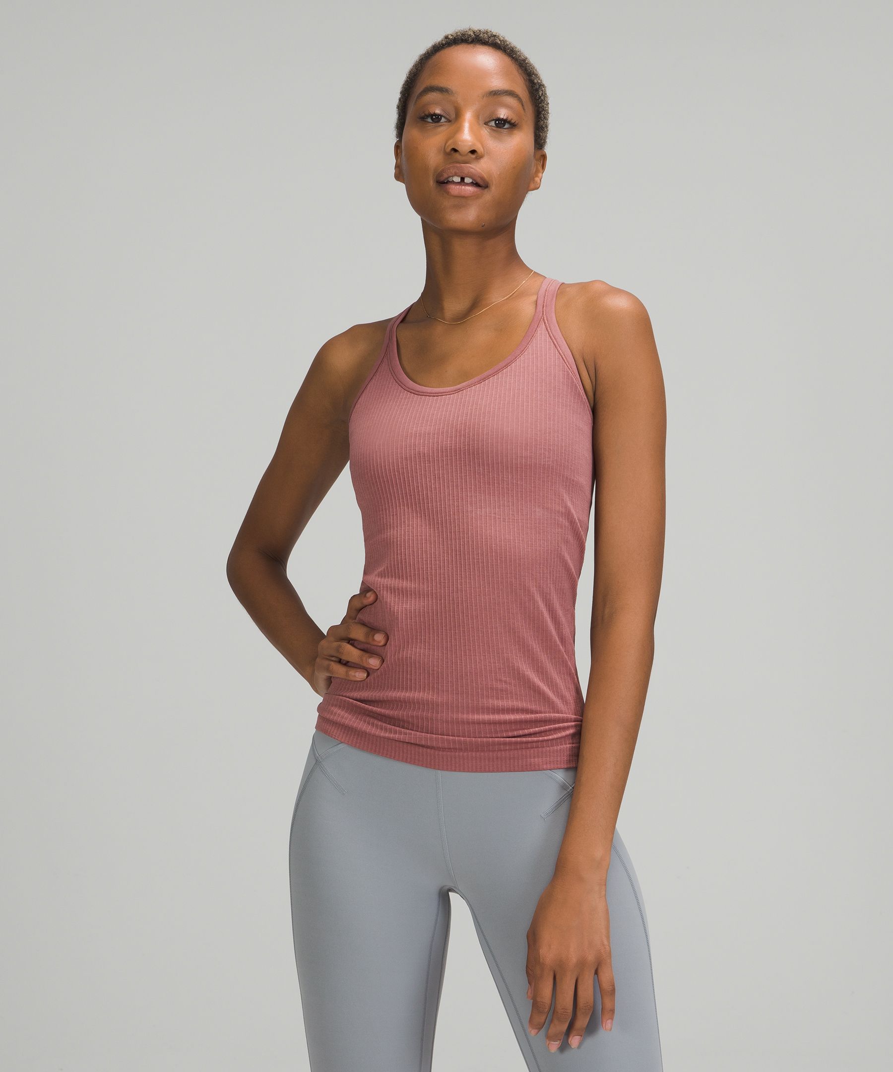 lululemon Women's Ebb To Street Tank, Pink Taupe, Size 10