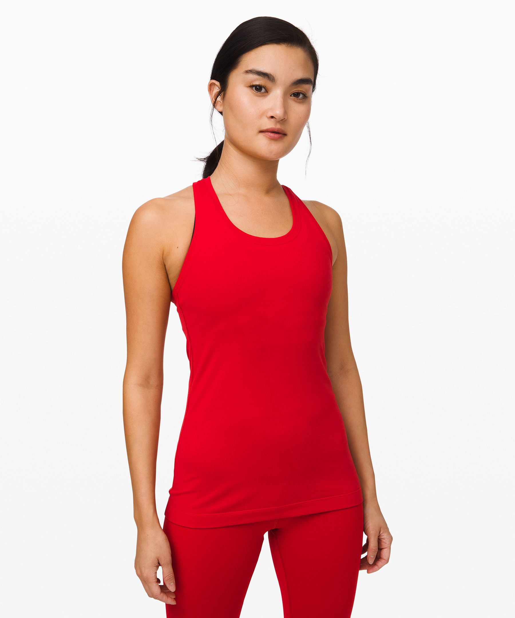 womens red tank top