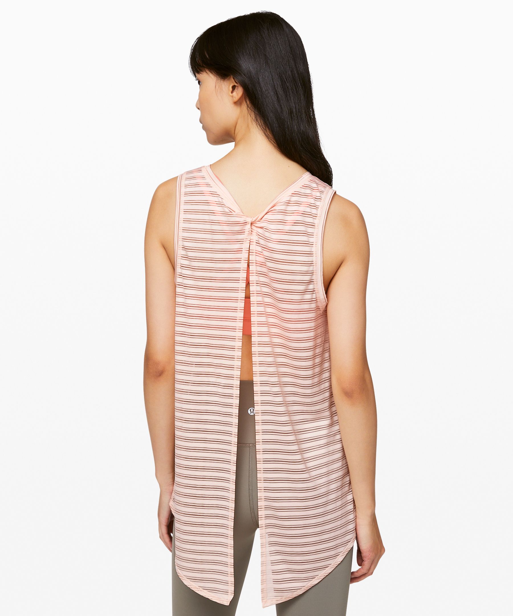 Lululemon Meet Halfway Tank *striped In Butter Pink