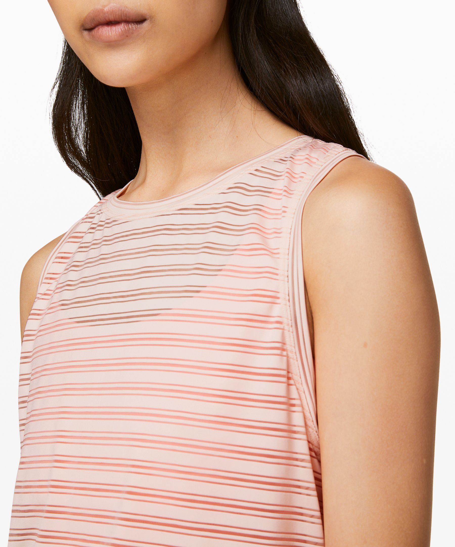 Lululemon Meet Halfway Tank *Striped - White - lulu fanatics